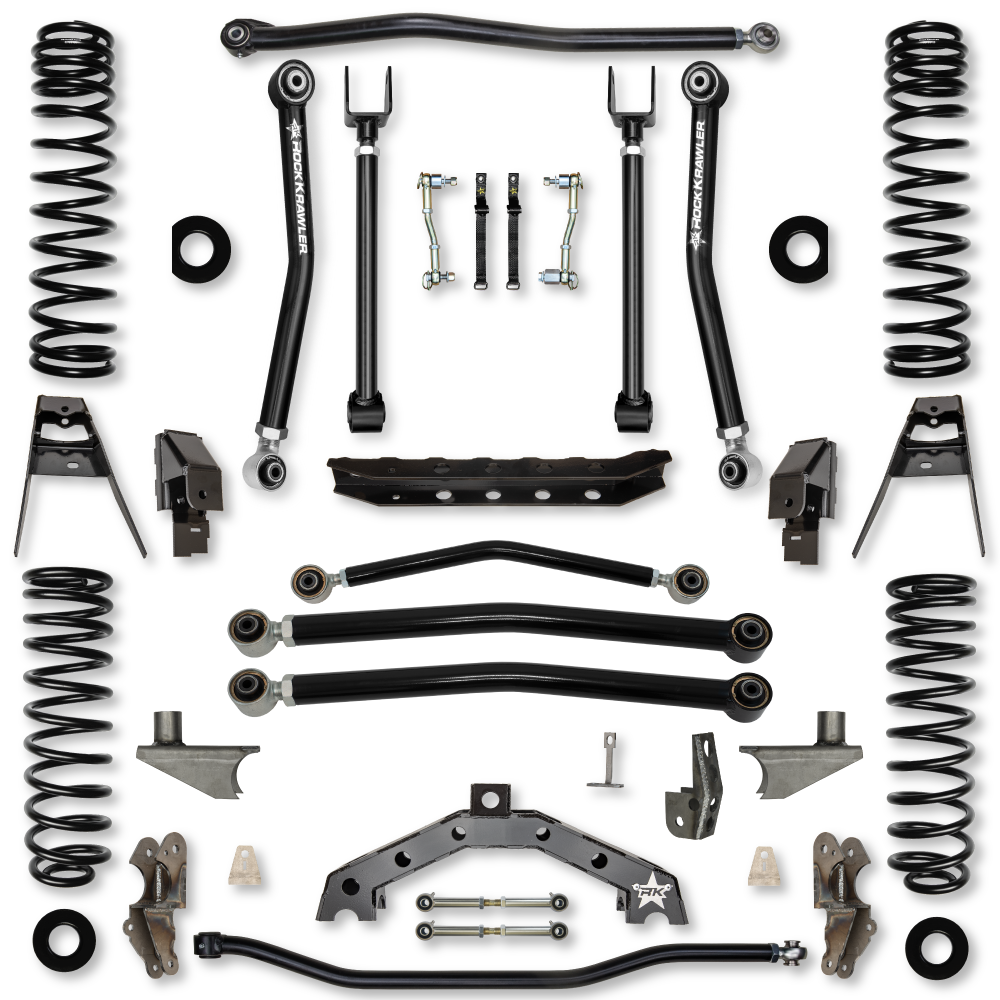 4.5 Inch T-Rex w/ 6 Inch Rear Stretch Hybrid System For Jeep Wrangler JL Rock Krawler