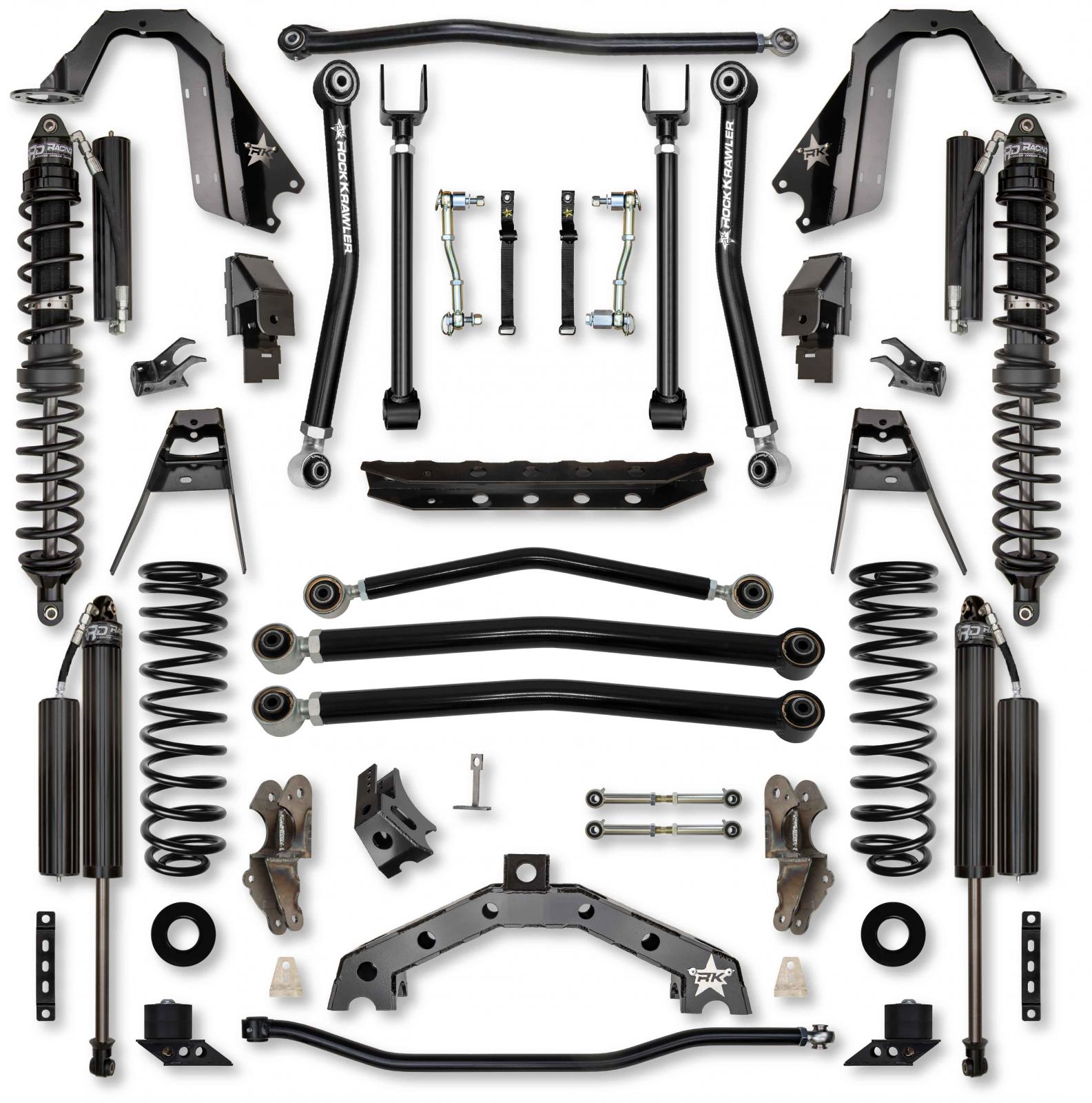 4.5 Inch T-REX Coilover Suspension System for Jeep Wrangler JL Gas Models Comp Stage 1 Rock Krawler