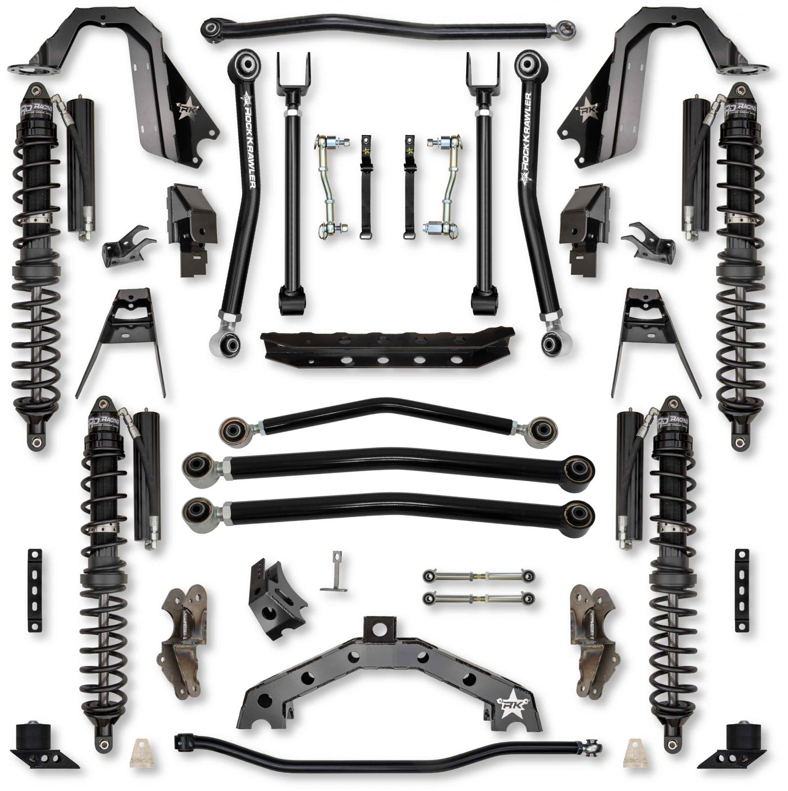 4.5 Inch T-REX Coilover Suspension System for Jeep Wrangler JL Gas Models Trail Runner System Stage 1 Rock Krawler