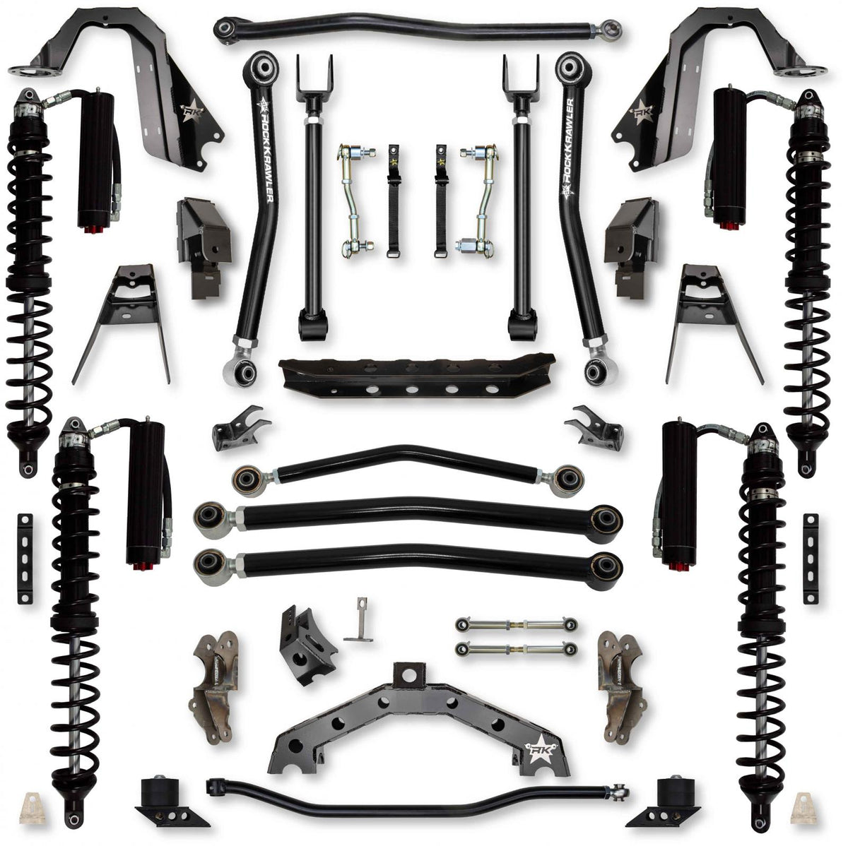 4.5 Inch T-REX Coilover Suspension System for Jeep Wrangler JL Gas Models Trail Runner System Stage 2 Rock Krawler