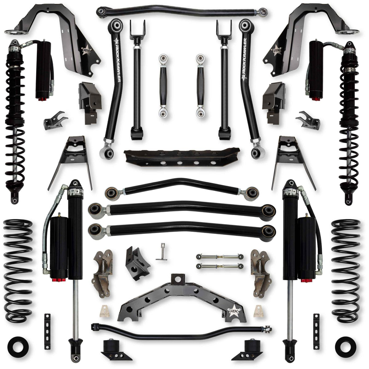 4.5 Inch T-REX Coilover Suspension System for Jeep Wrangler JLU 4XE Models Comp System Stage 2 Rock Krawler