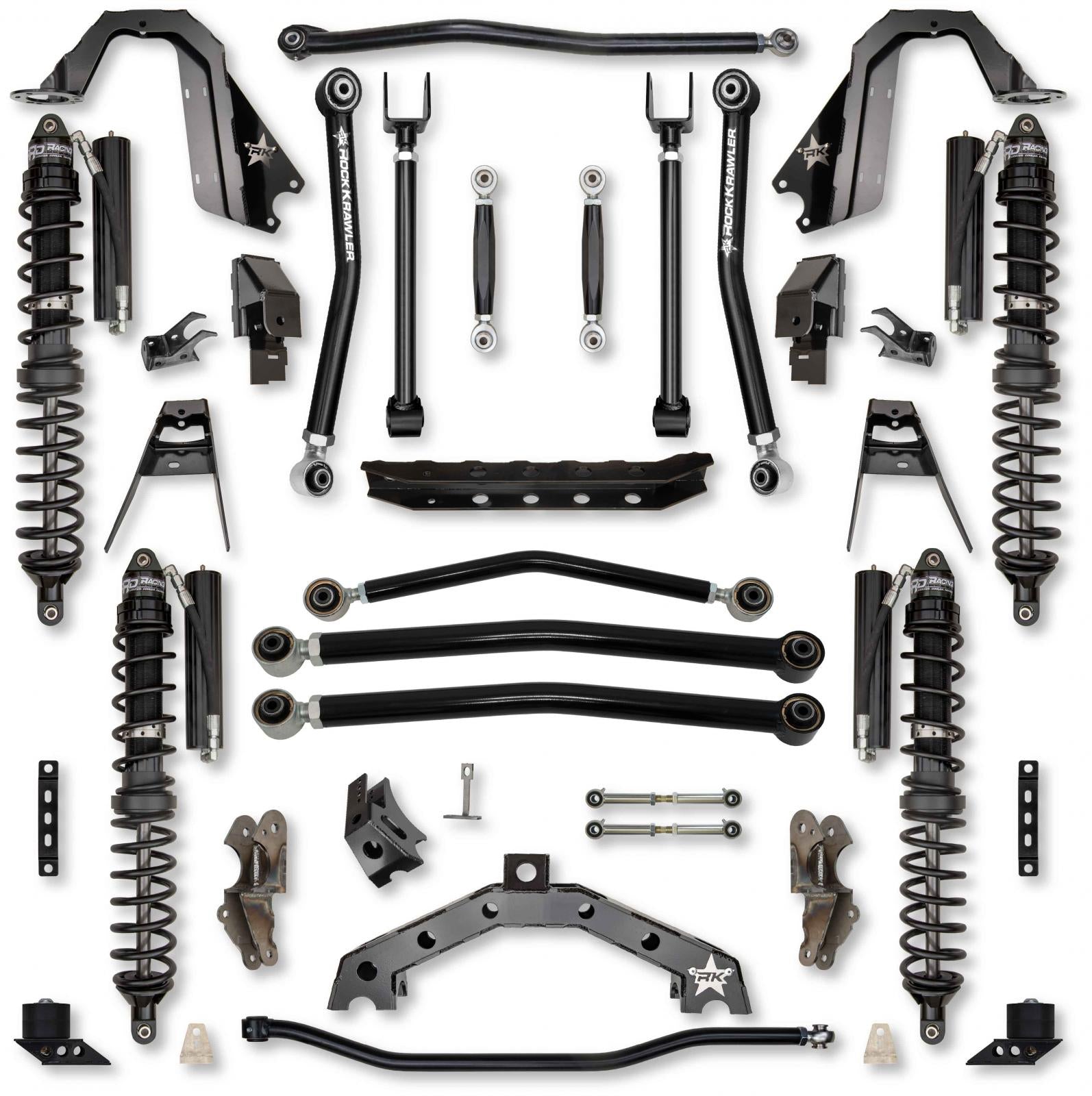 4.5 Inch T-REX Coilover Suspension System for Jeep Wrangler JLU 4XE Models Trail Runner System Stage 1 Rock Krawler