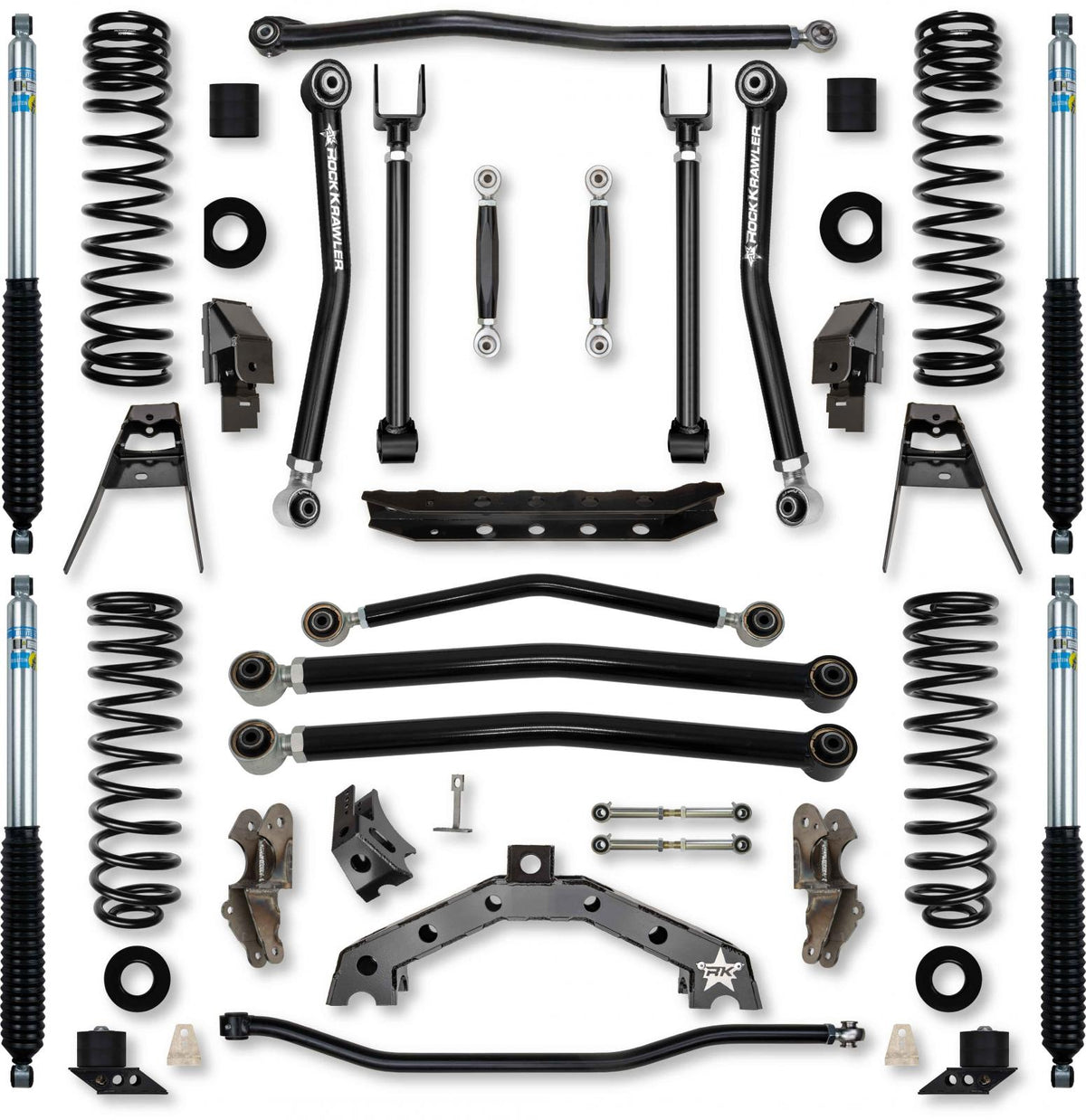 4.5 Inch T-REX No Limits Suspension System for Jeep Wrangler JLU 4XE Models With Bilstein Shocks Rock Krawler