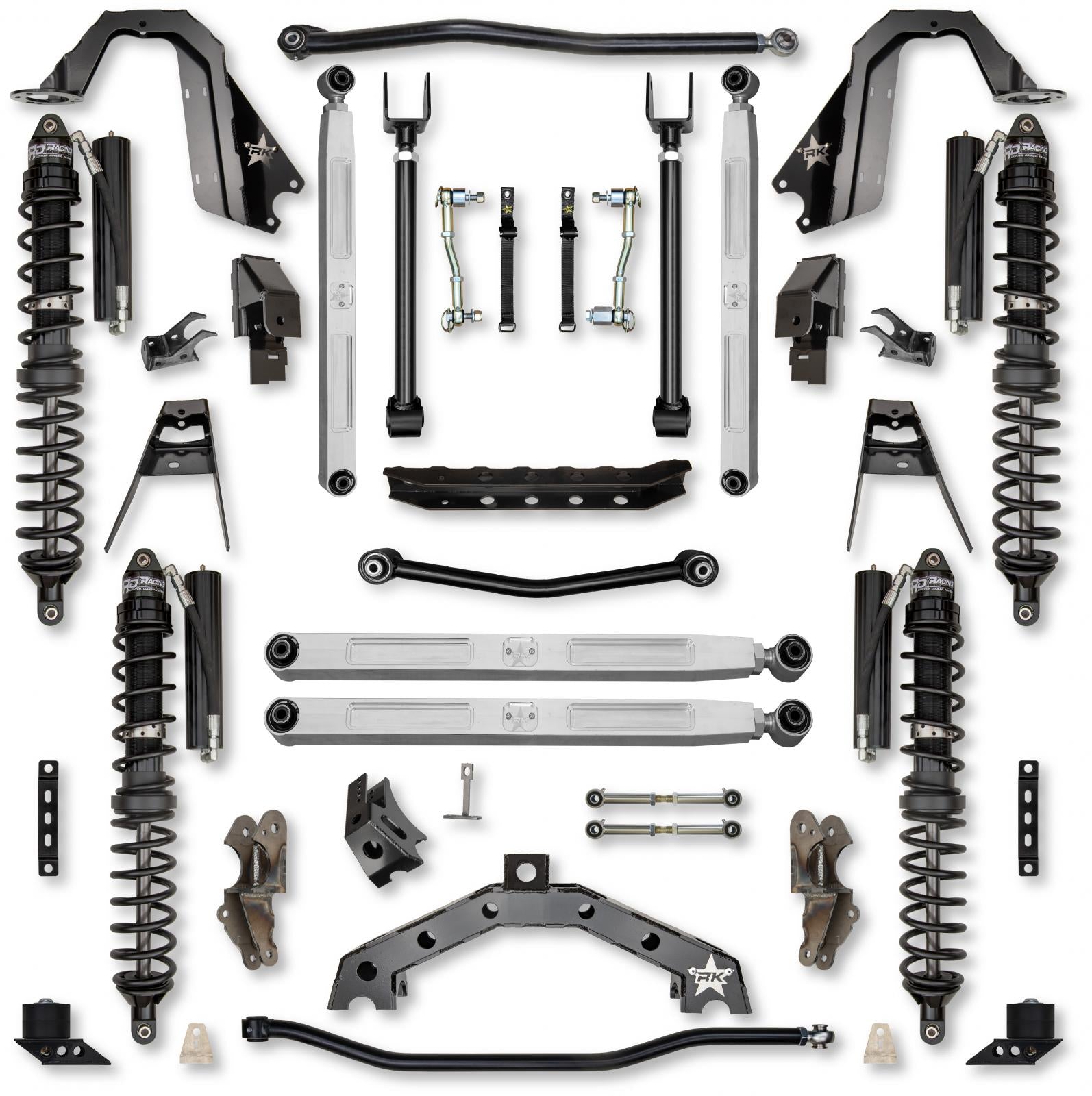 4.5 Inch T-REX Pro Elite Coilover Suspension System for Jeep Wrangler JLU 4XE Models Trail Runner System Stage 1 Rock Krawler