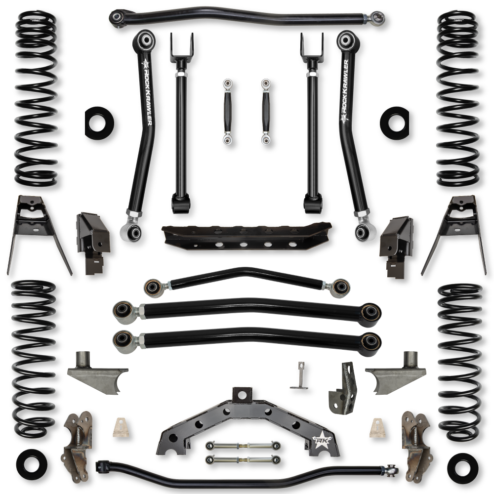 4.5 Inch T-Rex w/ 6 Inch Rear Stretch No Limits Hybrid System For Jeep Wrangler JL No Rock Krawler