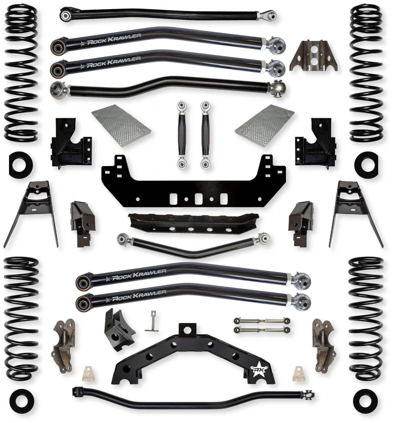 4.5 Inch X-Factor X2 No Limits Long-Arm Suspension System for Jeep Wrangler JLU 392 Models With No Shocks Rock Krawler