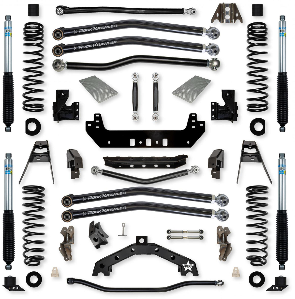 4.5 Inch X-Factor X2 No Limits Long-Arm Suspension System for Jeep Wrangler JLU Diesel Models With Bilstein Shocks Rock Krawler