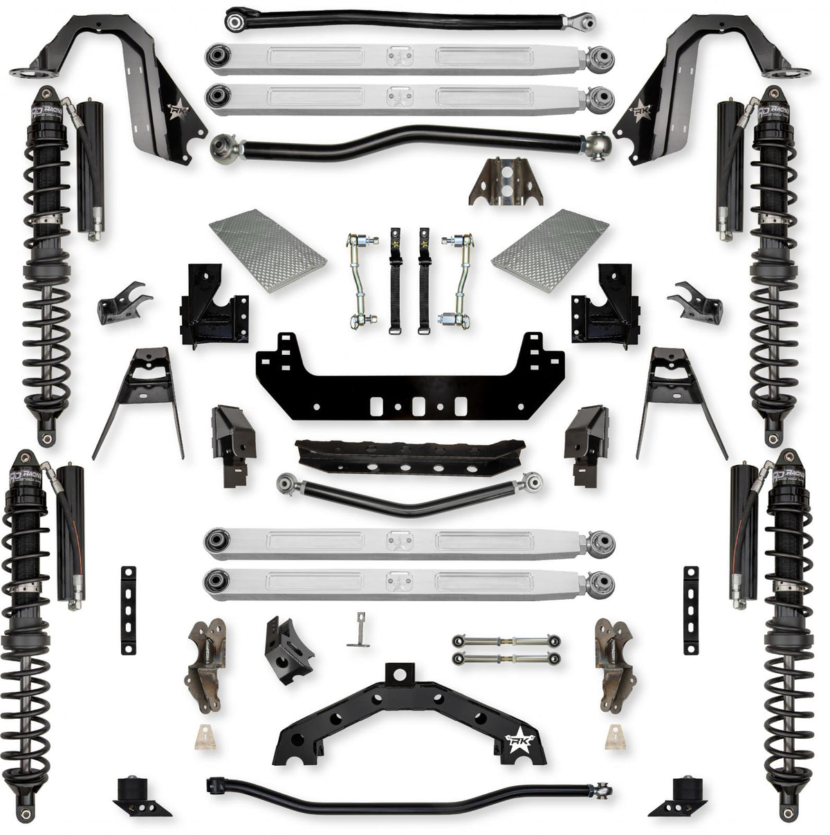 4.5 Inch X-Factor X2 Pro Elite Coilover Long-Arm Suspension System for Jeep Wrangler JL Gas Models Trail Runner System Stage 1 Rock Krawler