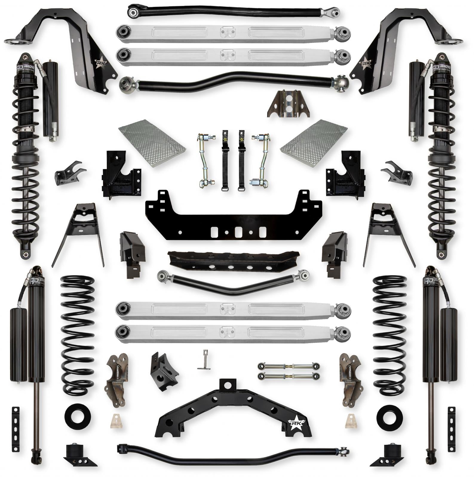 4.5 Inch X-Factor X2 Pro Elite Coilover Long-Arm Suspension System for Jeep Wrangler JLU Diesel Models Comp Stage 1 Rock Krawler