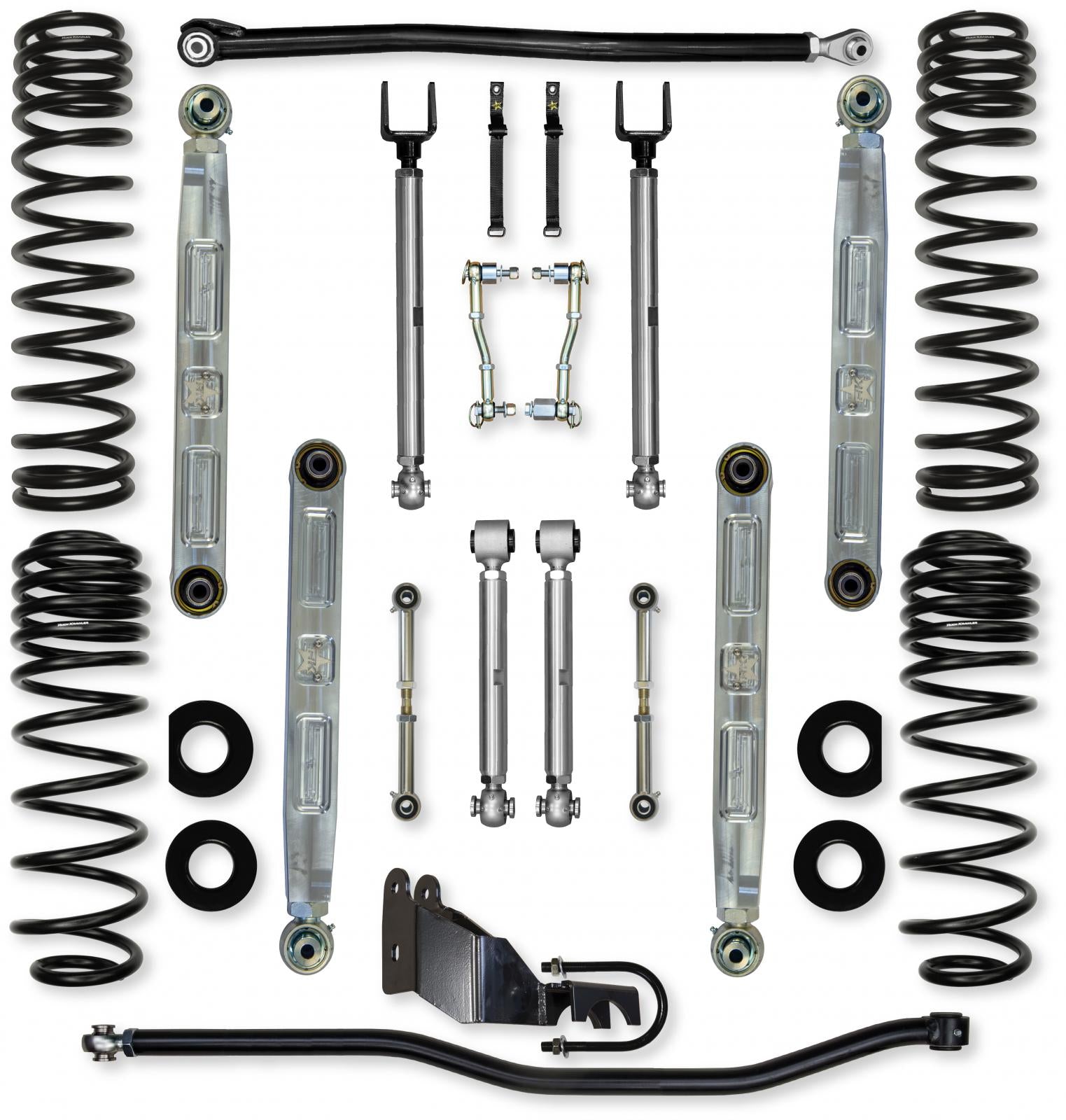 4.5 Inch X-Factor Pro Elite Mid-Arm Suspension System for Jeep Wrangler JLU Gas Models With No Shocks Rock Krawler