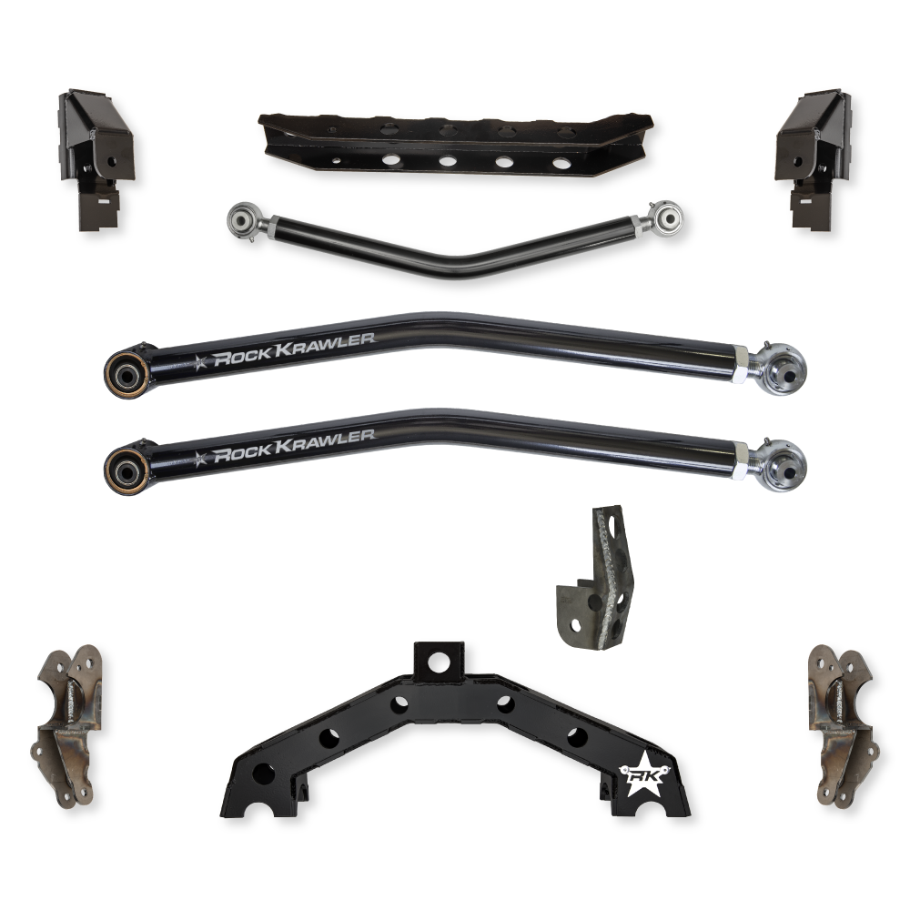 X-Factor X2 w/ 6 Inch Rear Stretch Long-Arm Rear Upgrade For Jeep Wrangler JL Rock Krawler