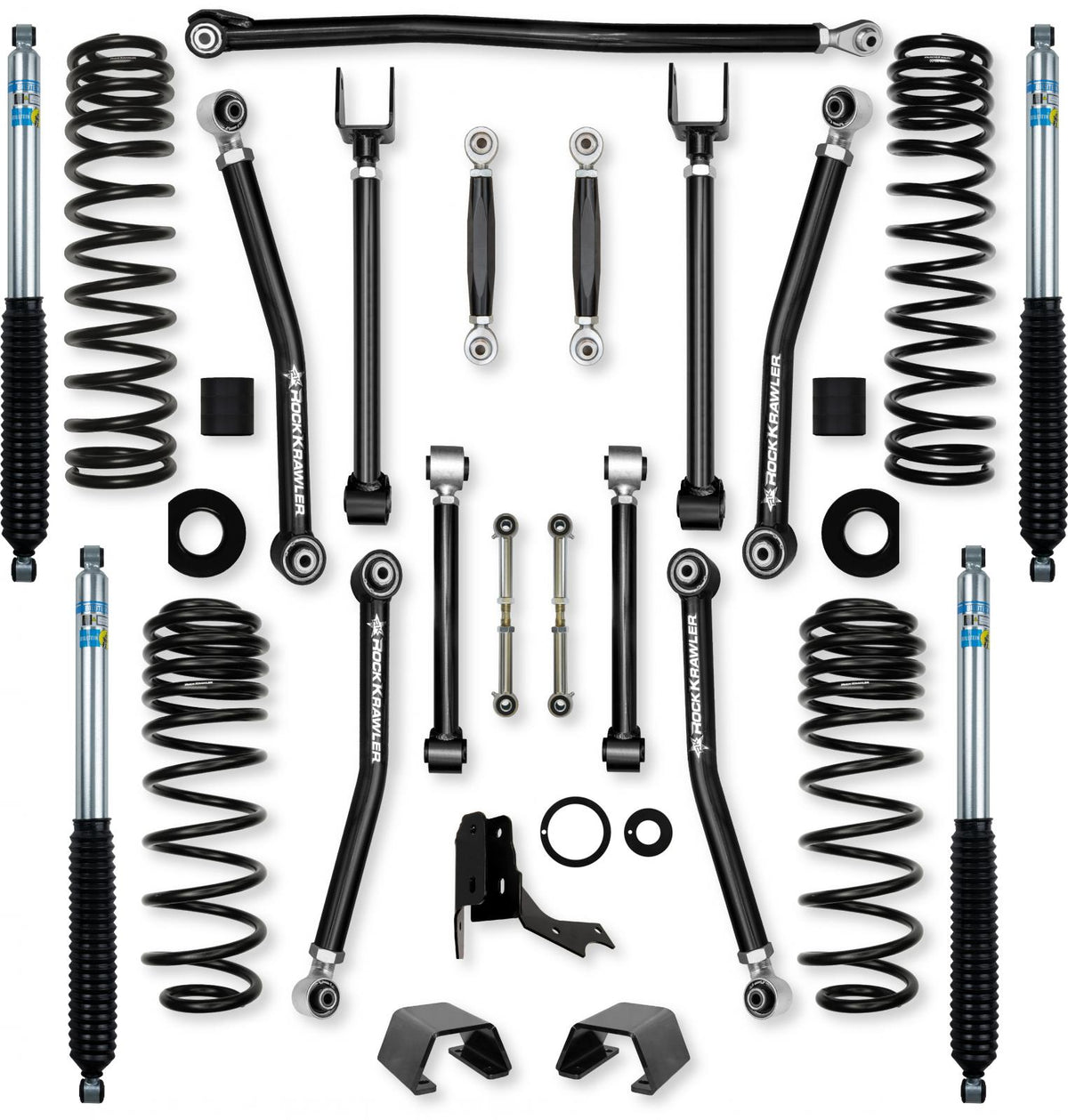 2.0 Inch Adventure X No Limits Mid-Arm Suspension System for Jeep Gladiator JT Rubicon Gas Models With Bilstein Shocks Rock Krawler