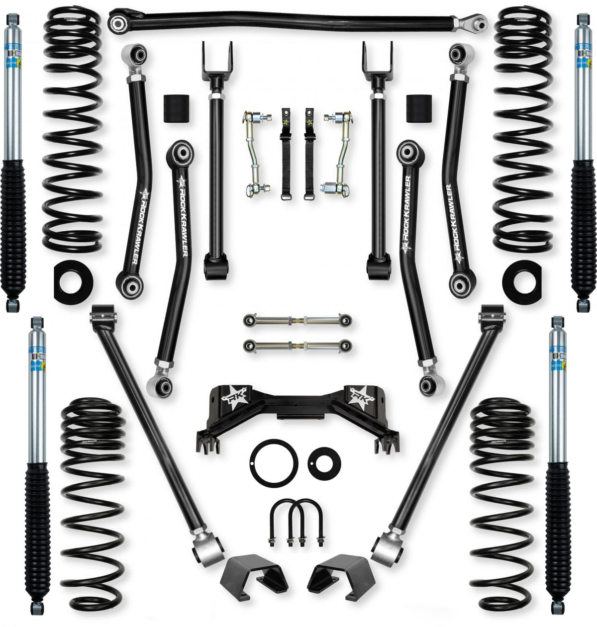 2.0 Inch Adventure X Pro Mid-Arm System for Jeep Gladiator JT Gas Models With Bilstein Shocks Rock Krawler