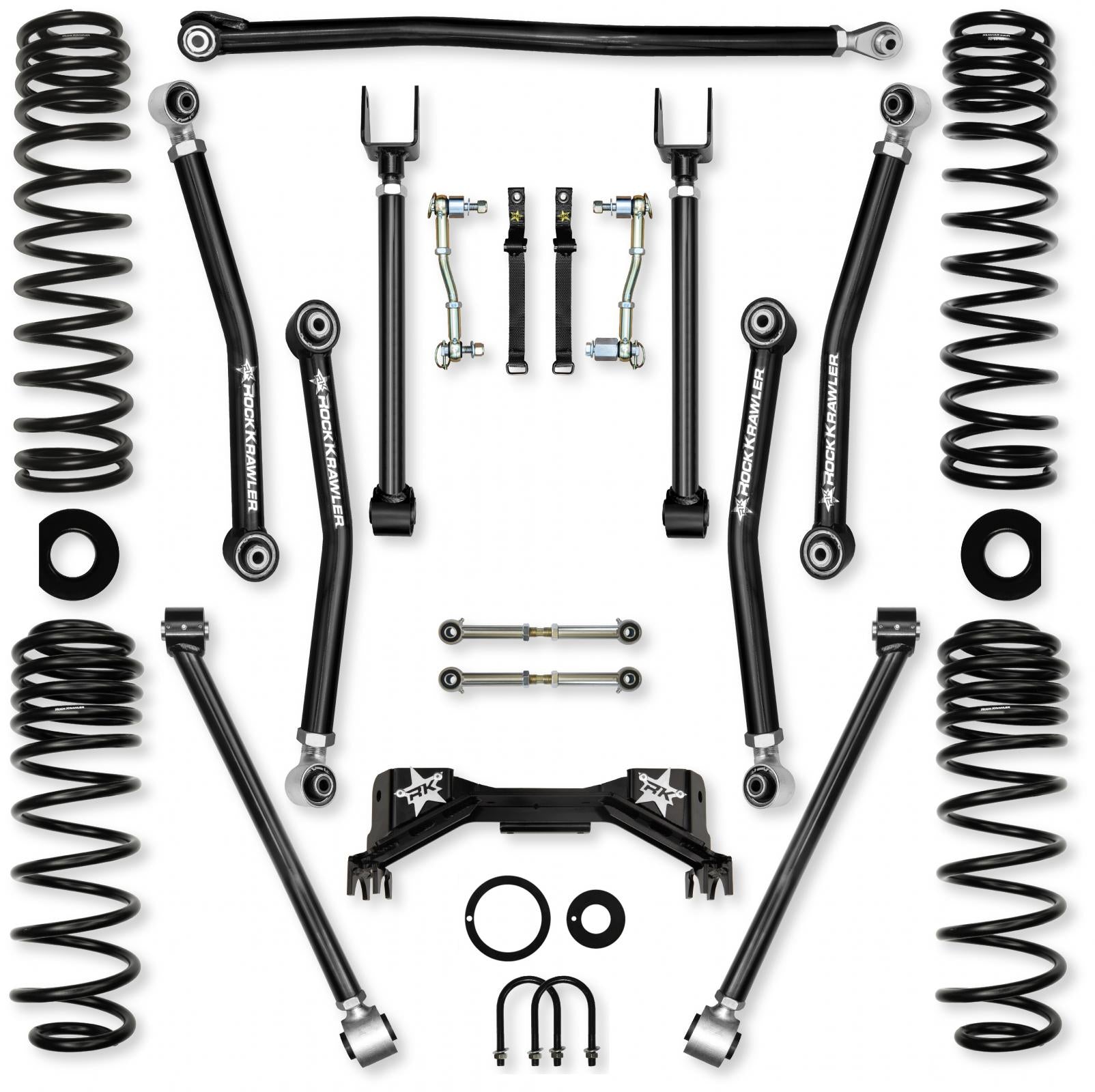 2.0 Inch Adventure X Pro Mid-Arm System for Jeep Gladiator JT Gas Models With No Shocks Rock Krawler