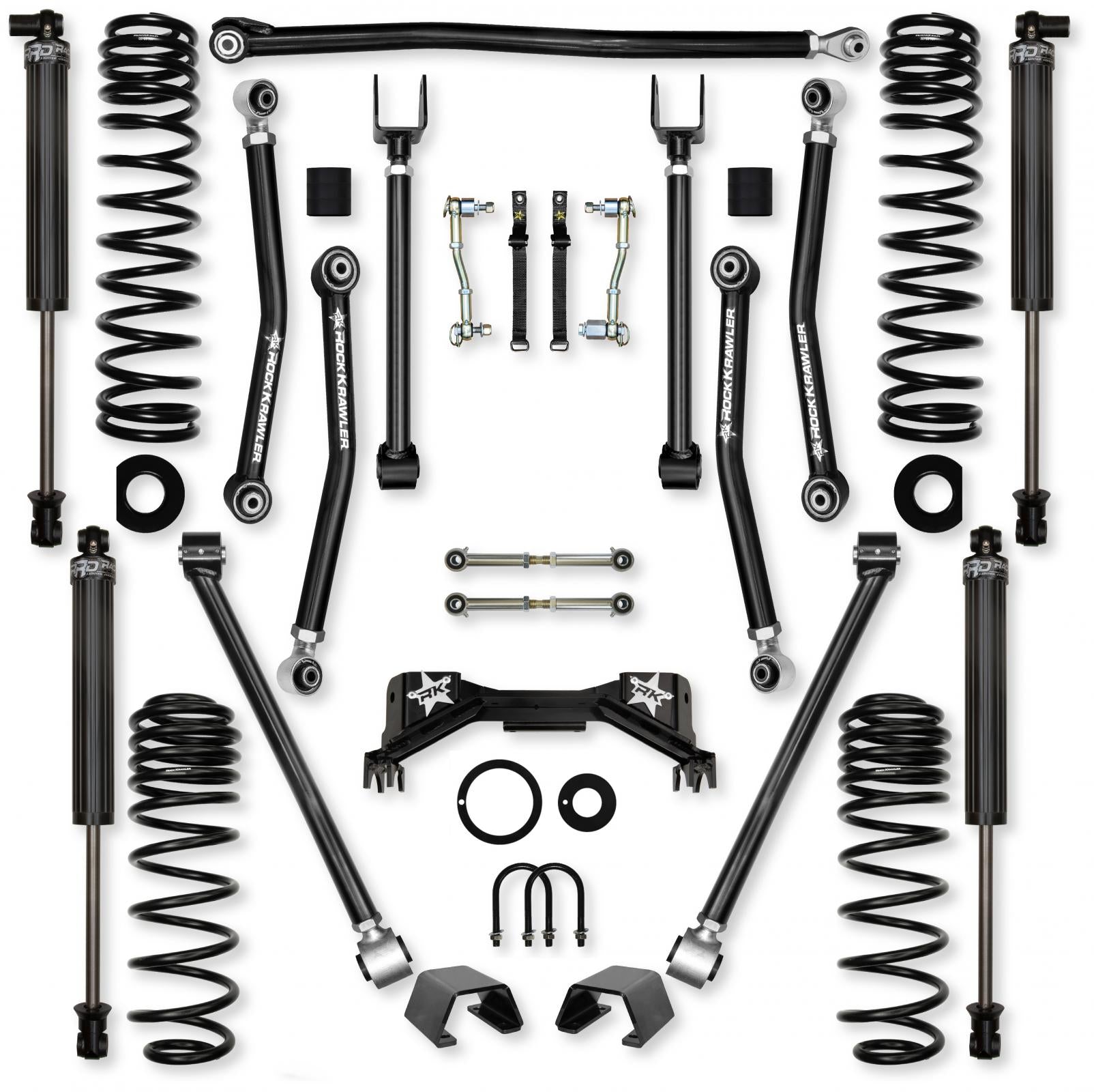 2.0 Inch Adventure X Pro Mid-Arm System for Jeep Gladiator JT Gas Models With IFP Shocks Rock Krawler