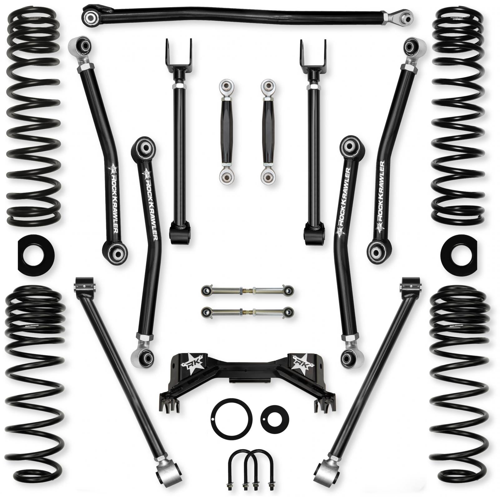 2.0 Inch Adventure X Pro No Limits Mid-Arm System for Jeep Gladiator JT Gas Models With No Shocks Rock Krawler