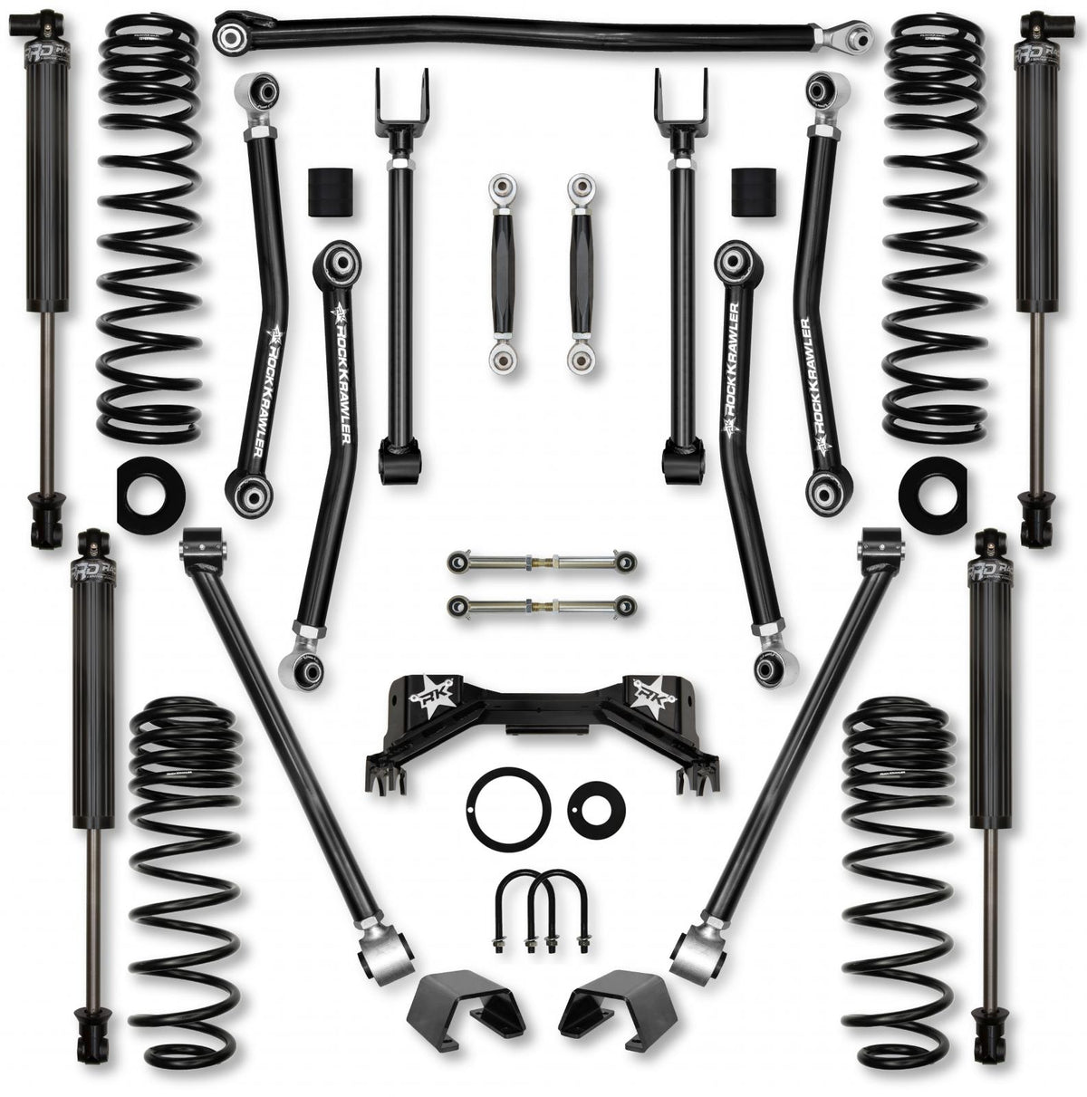 2.0 Inch Adventure X Pro No Limits Mid-Arm System for Jeep Gladiator JT Gas Models With IFP Shocks Rock Krawler