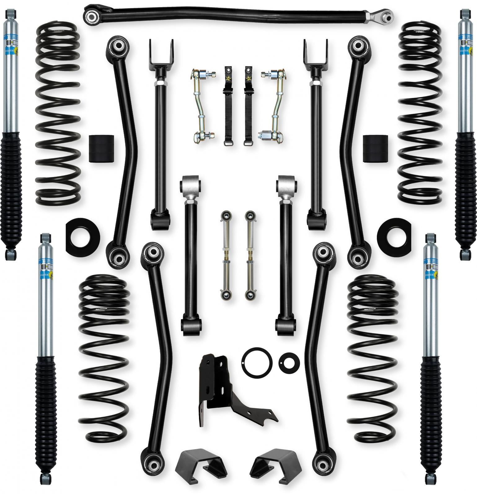 2.0 Inch Ultimate Adventure Mid-Arm Suspension System for Jeep Gladiator JT Diesel Models With Bilstein Shocks Rock Krawler