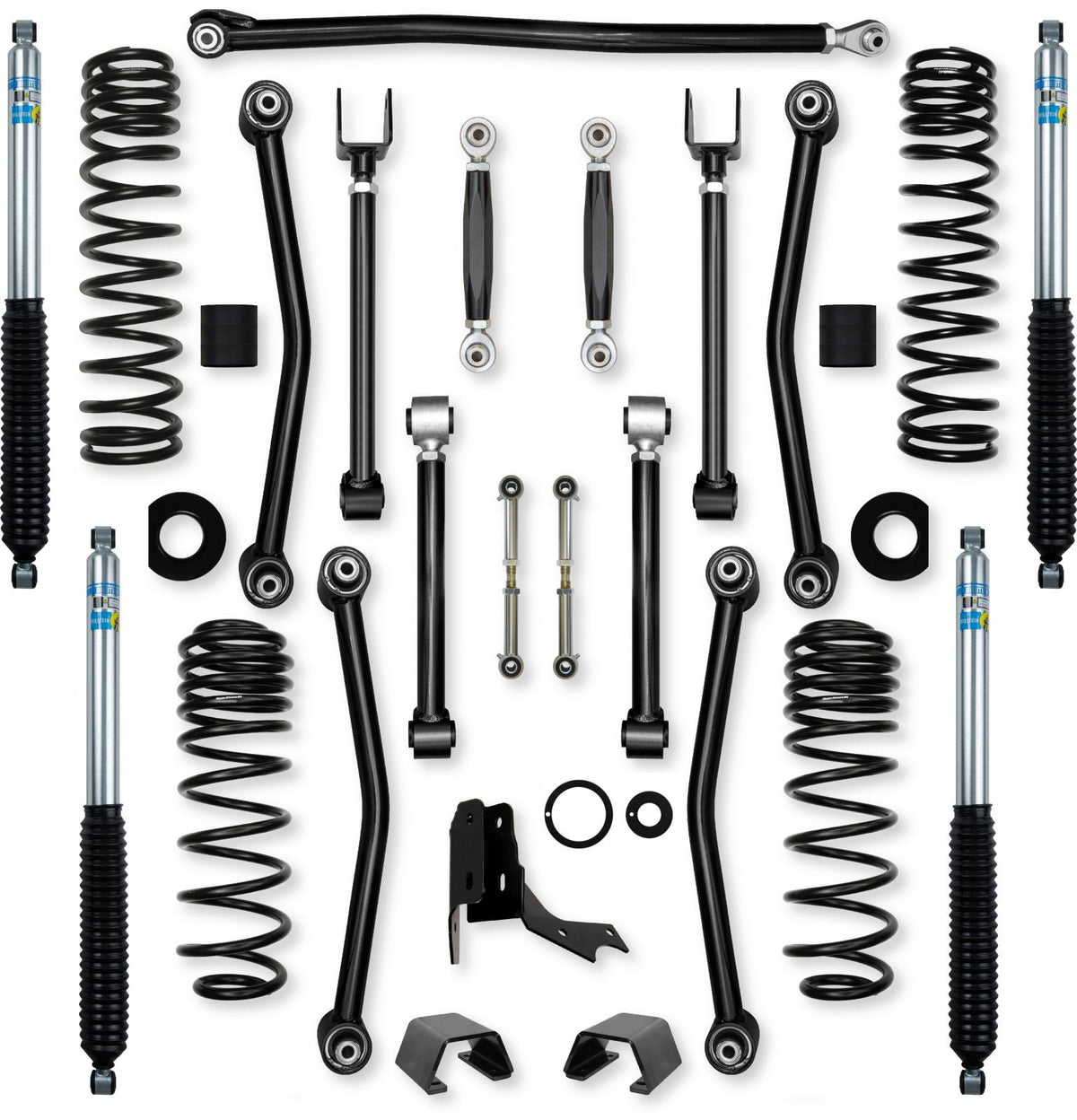 2.0 Inch Ultimate Adventure No Limits Mid-Arm Suspension System for Jeep Gladiator JT Gas Models With Bilstein Shocks Rock Krawler