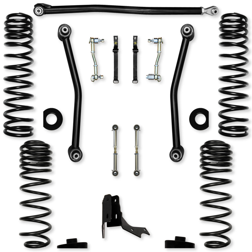 3.0 Inch Adventure Mid-Arm Suspension System for Jeep Gladiator JT Gas Models With No Shocks Rock Krawler