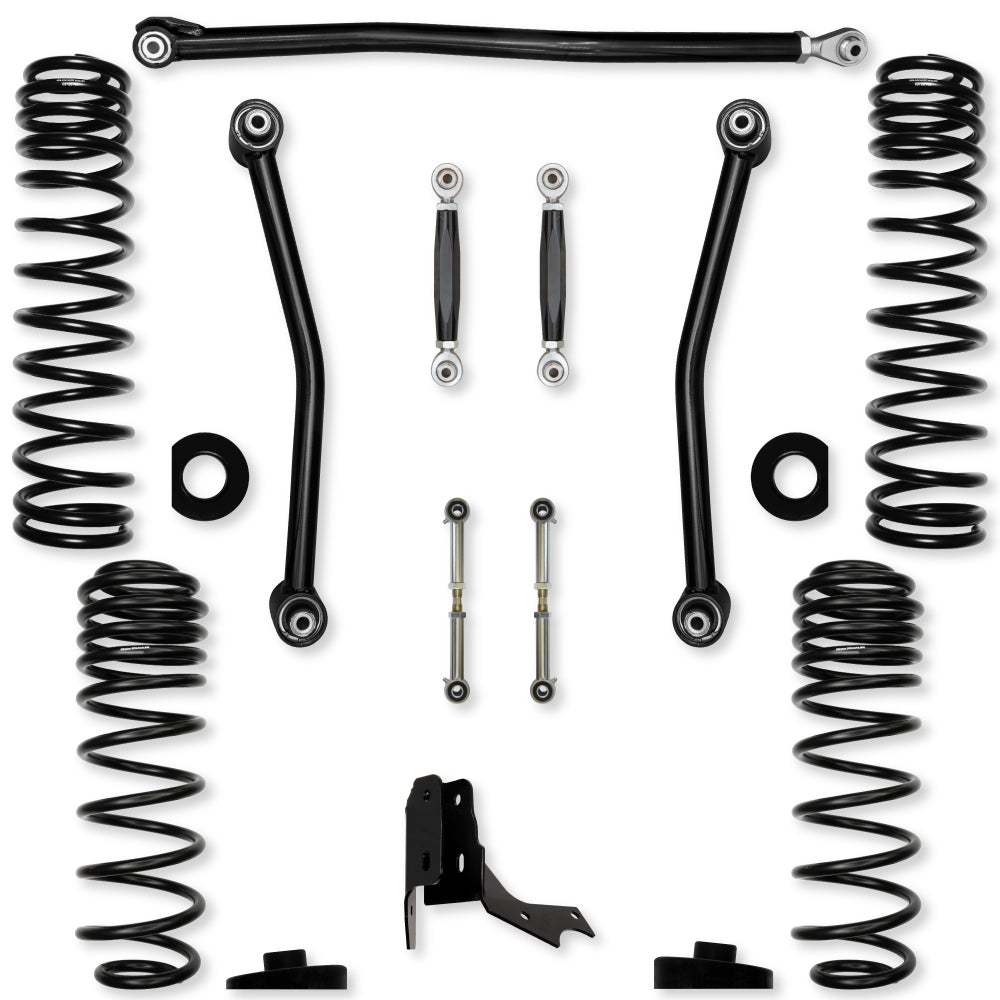 3.0 Inch Adventure No Limits Mid-Arm Suspension System for Jeep Gladiator JT Rubicon Diesel Models With No Shocks Rock Krawler