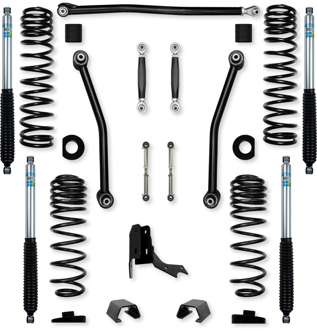 3.0 Inch Adventure No Limits Mid-Arm Suspension System for Jeep Gladiator JT Rubicon Diesel Models With Bilstein Shocks Rock Krawler