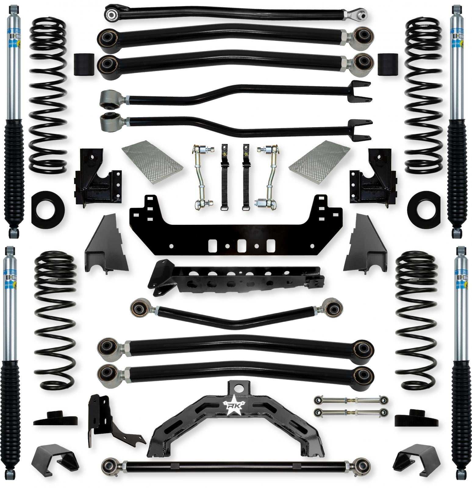 Jeep Gladiator JT 3.0 Inch Adventure X2 Diesel Long-Arm System Switch to the Catalog V3 product management experience With Bilstein Shocks Rock Krawler