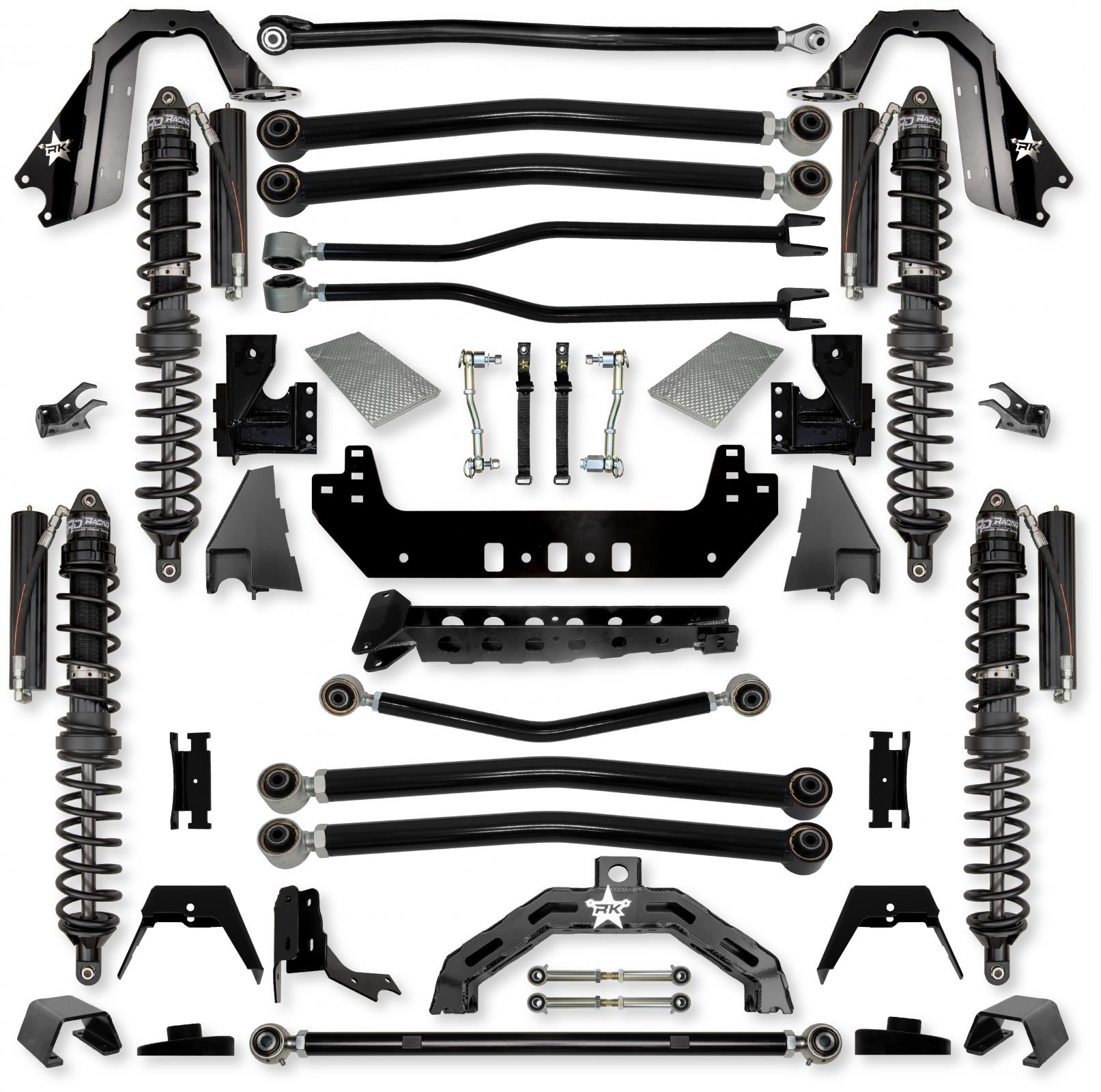 3.0 Inch Adventure X2 Coilover Long-Arm Suspension System for Jeep Gladiator JT Gas Models Trail Runner System Stage 1 Rock Krawler