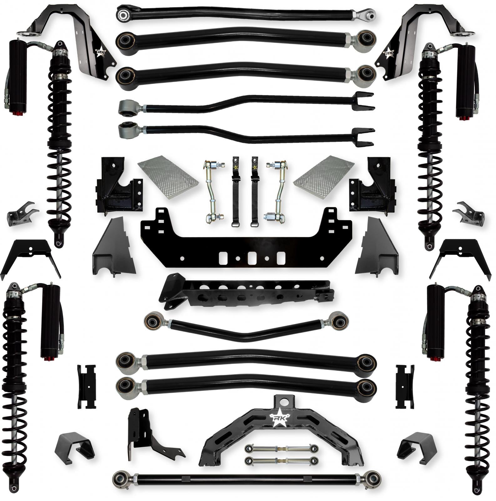 3.0 Inch Adventure X2 Coilover Long-Arm Suspension System for Jeep Gladiator JT Gas Models Trail Runner System Stage 2 Rock Krawler