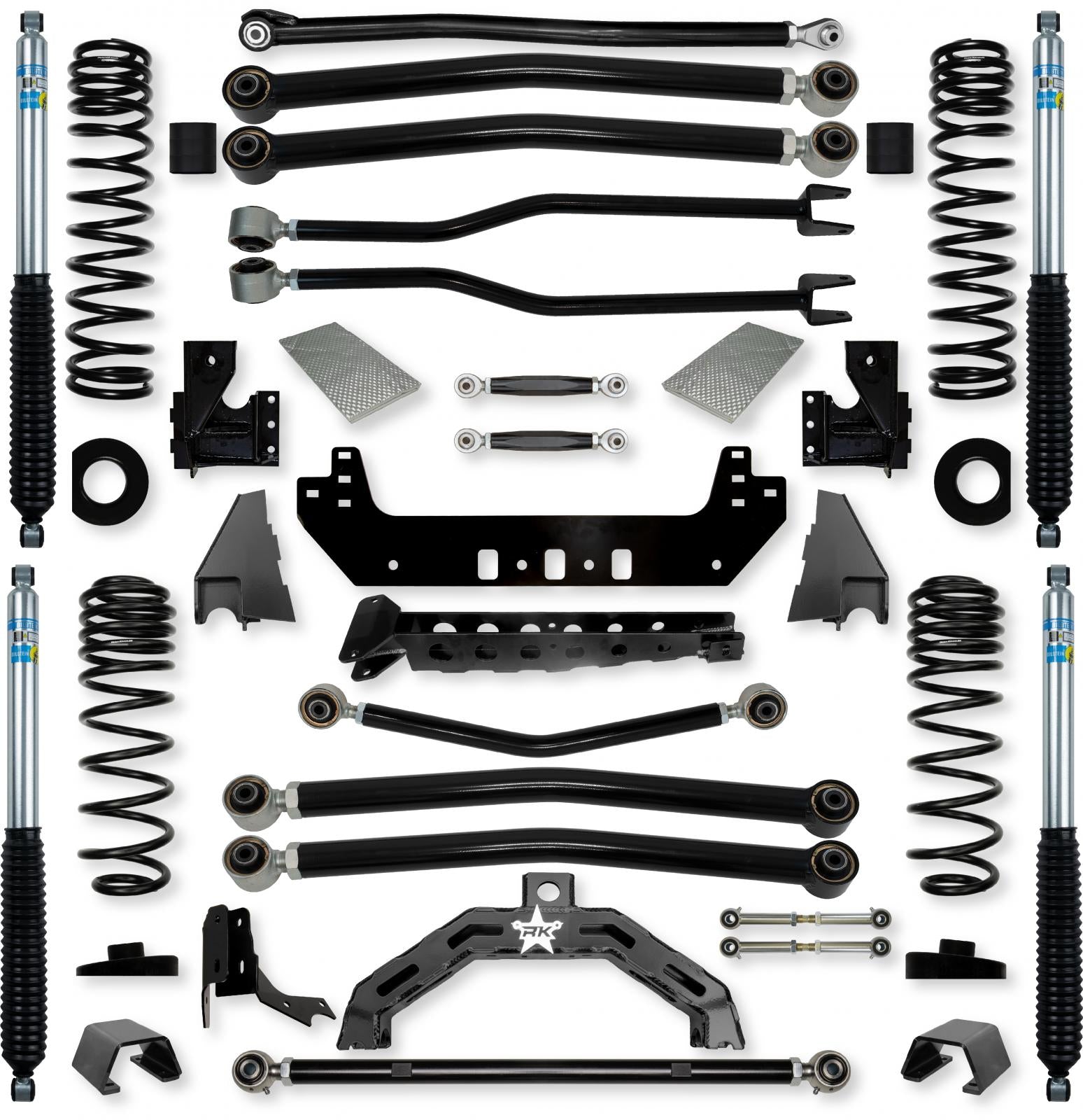 3.0 Inch Adventure X2 No Limits Long-Arm Suspension System for Jeep Gladiator JT Gas Models With Bilstein Shocks Rock Krawler
