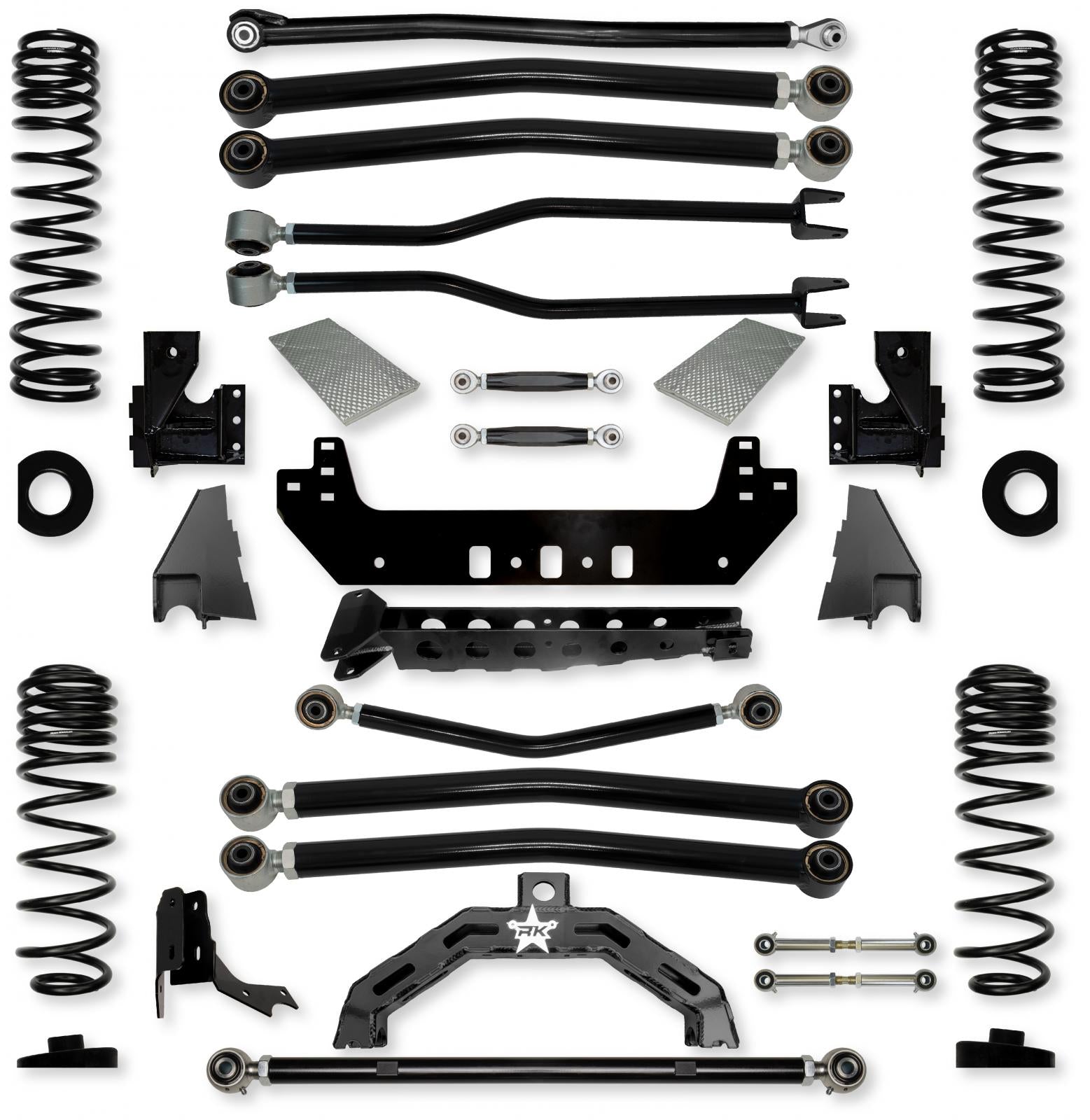 3.0 Inch Adventure X2 No Limits Long-Arm Suspension System for Jeep Gladiator JT Diesel Models With No Shocks Rock Krawler
