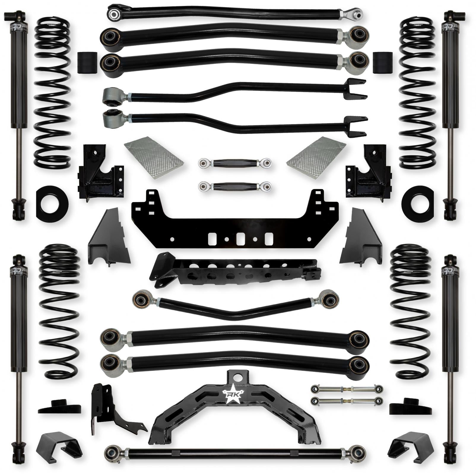 3.0 Inch Adventure X2 No Limits Long-Arm Suspension System for Jeep Gladiator JT Gas Models With IFP Shocks Rock Krawler