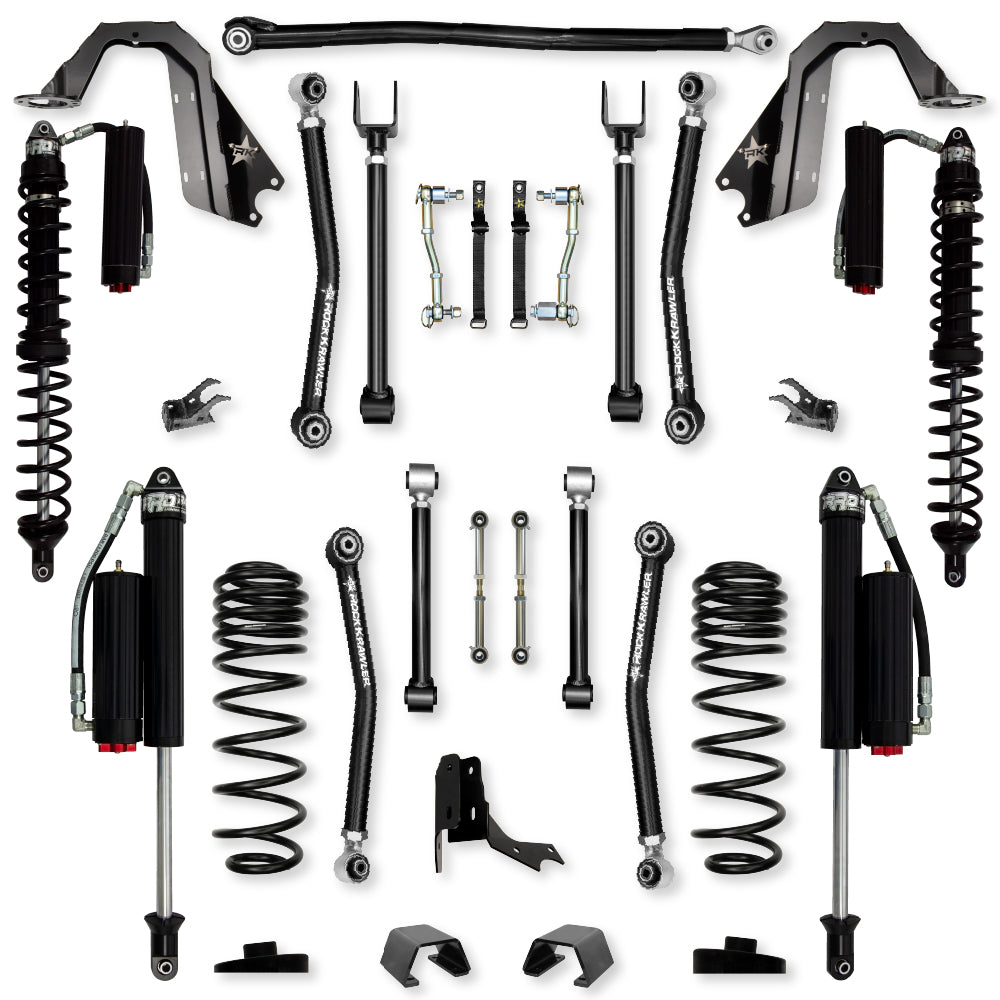 3.0 Inch Adventure X Coilover Mid-Arm Suspension System for Jeep Gladiator JT Gas Models Comp System Stage 2 Rock Krawler