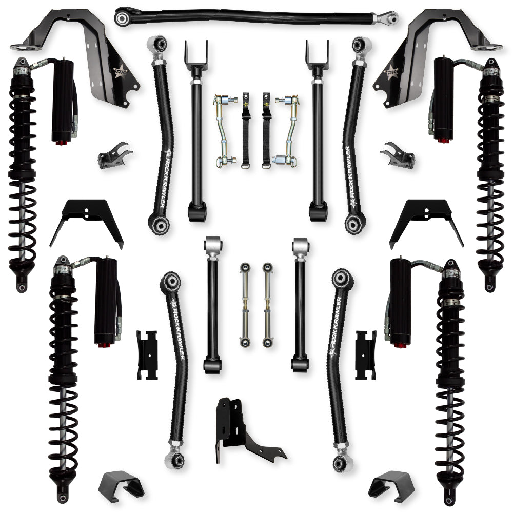 3.0 Inch Adventure X Coilover Mid-Arm Suspension System for Jeep Gladiator JT Diesel Models Trail Runner System Stage 2 Rock Krawler