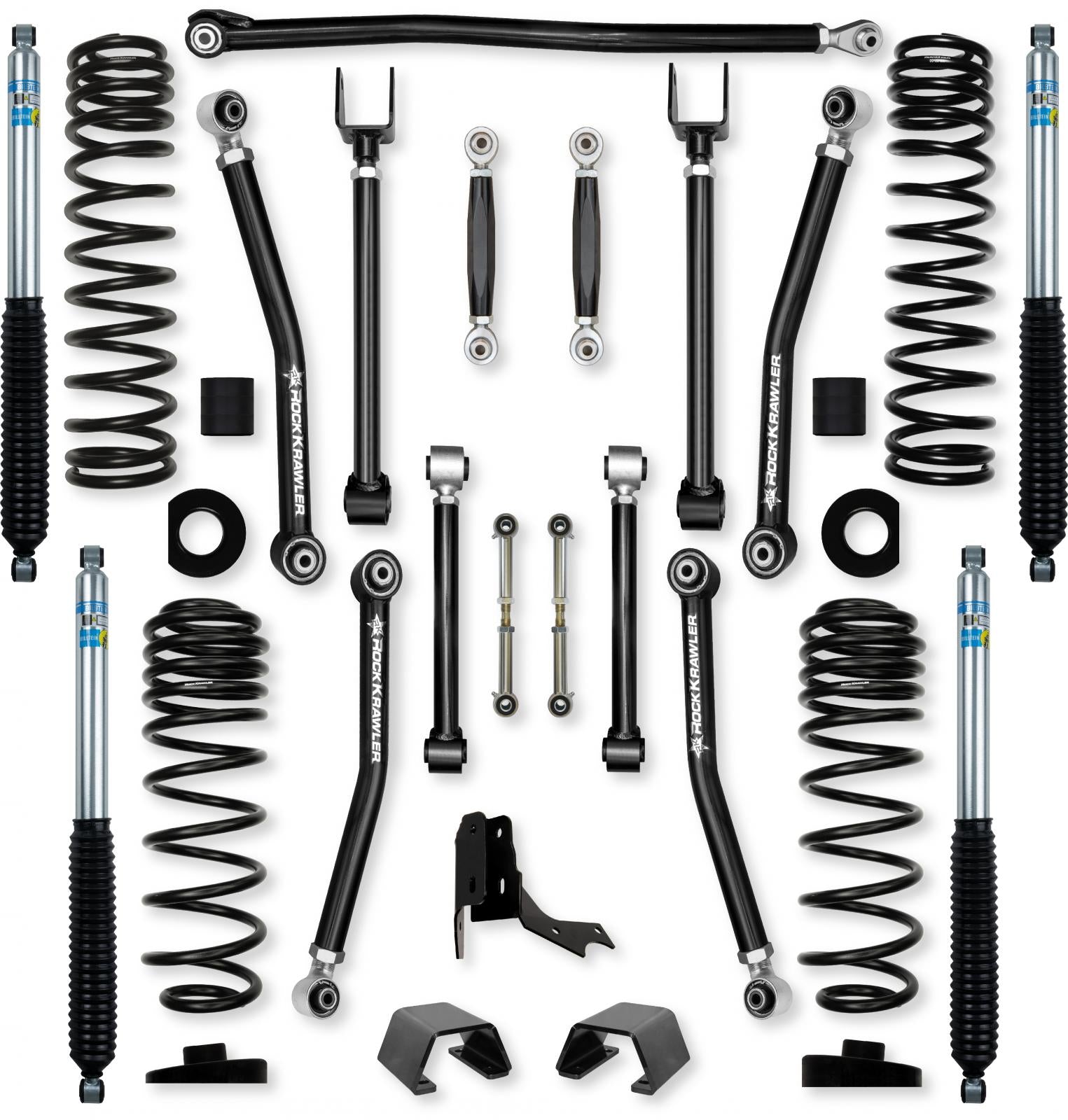 3.0 Inch Adventure X No Limits Mid-Arm Suspension System for Jeep Gladiator JT Rubicon Gas Models With Bilstein Shocks Rock Krawler