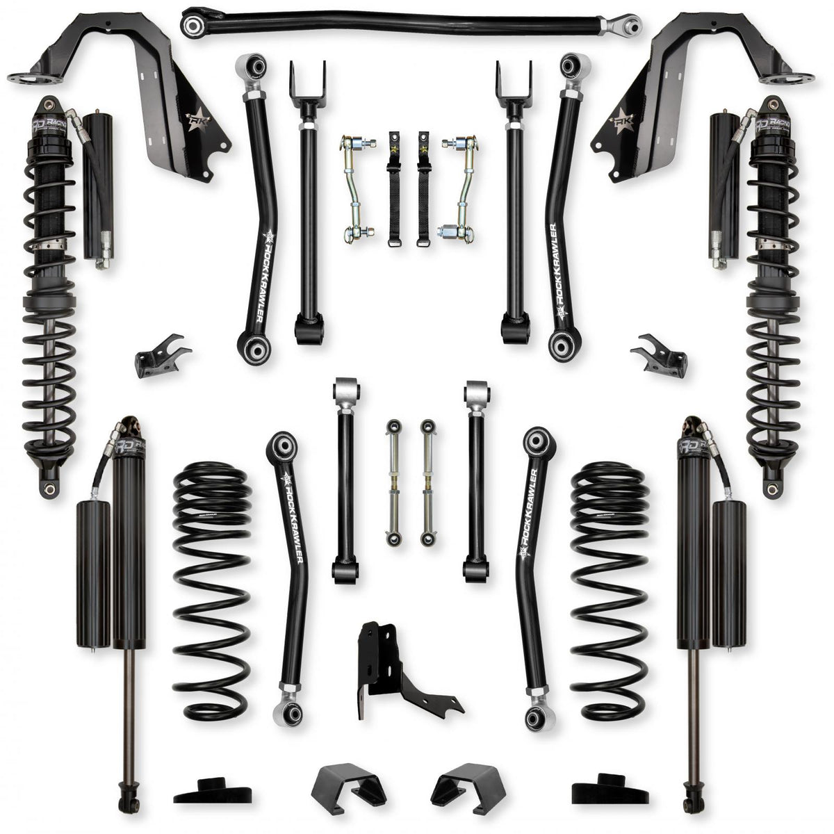 3.0 Inch Adventure X Coilover No Limits Mid-Arm Suspension System for Jeep Gladiator JT Diesel Models Comp Stage 1 Rock Krawler