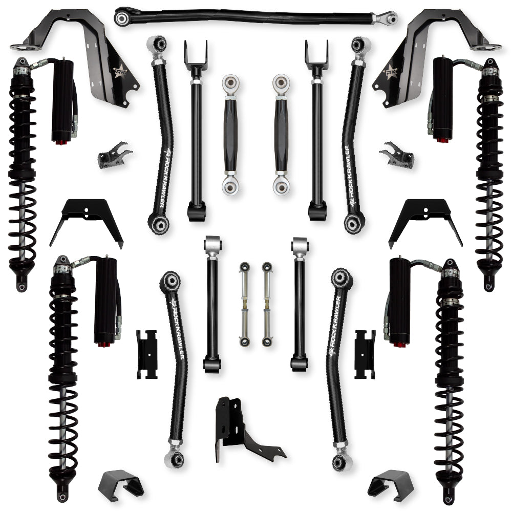3.0 Inch Adventure X Coilover No Limits Mid-Arm Suspension System for Jeep Gladiator JT Diesel Models Trail Runner System Stage 2 Rock Krawler
