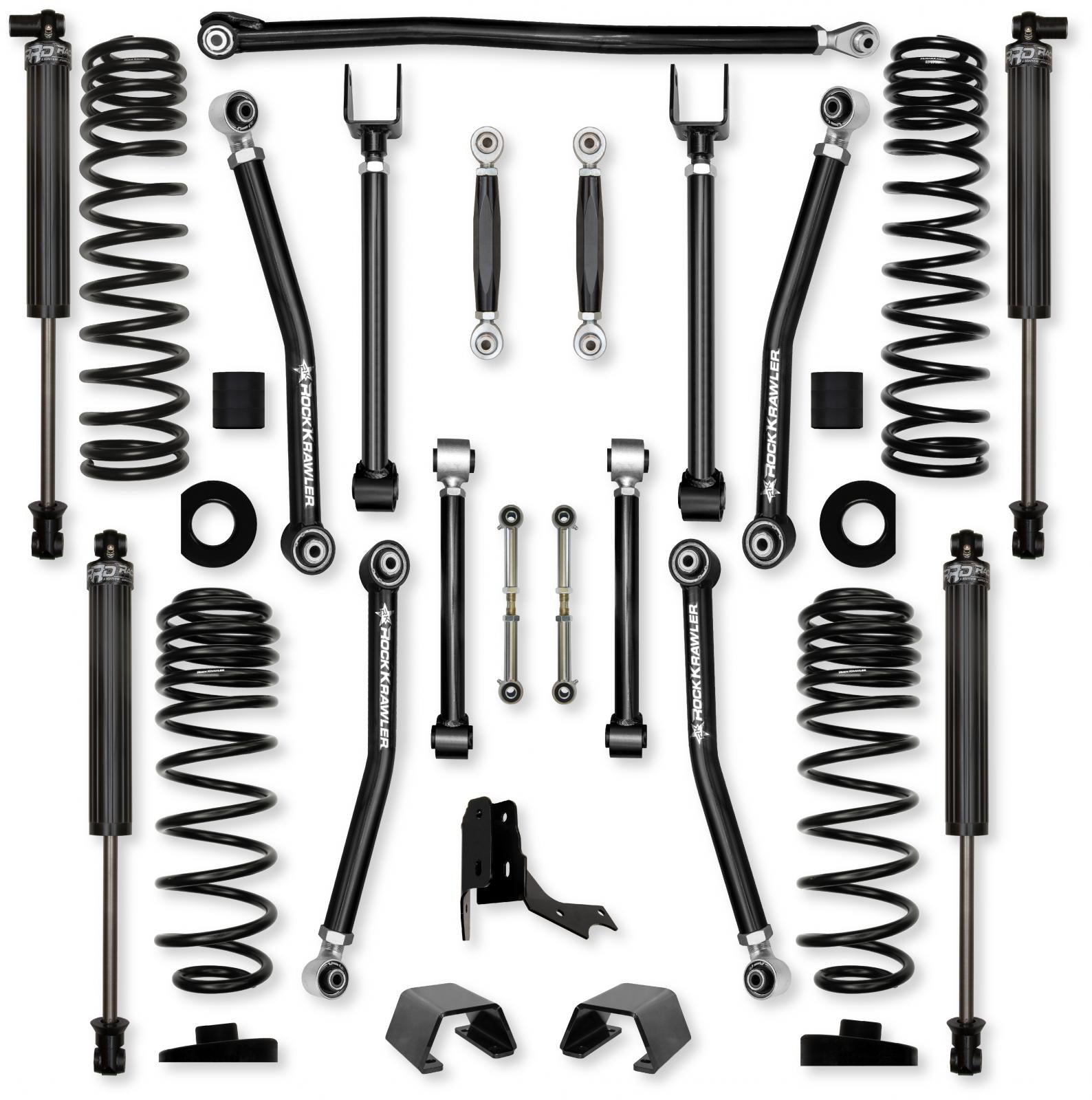 3.0 Inch Adventure X No Limits Mid-Arm Suspension System for Jeep Gladiator JT Rubicon Gas Models With IFP Shocks Rock Krawler