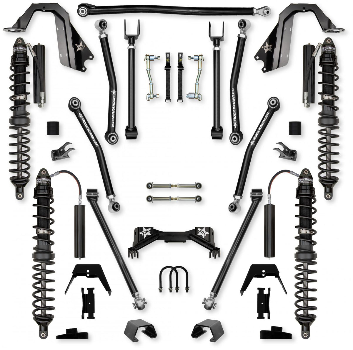 3.0 Inch Adventure X Pro Coilover Mid-Arm Suspension System for Jeep Gladiator JT Gas Models Trail Runner System Stage 1 Rock Krawler