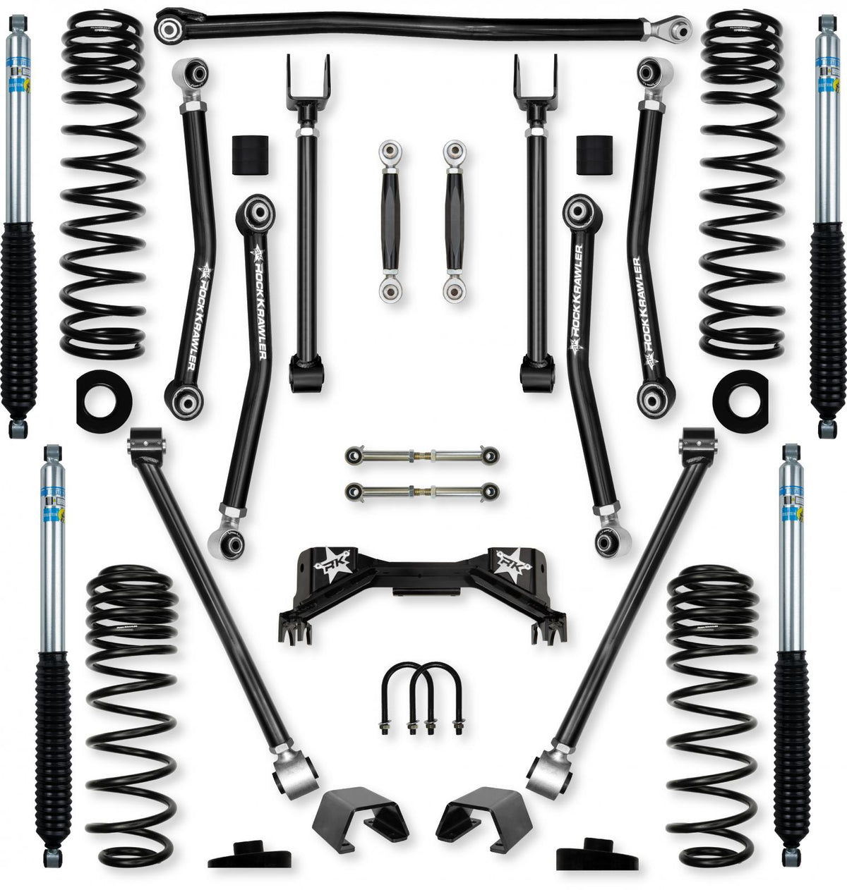 3.0 Inch Adventure X Pro No Limits Mid-Arm System for Jeep Gladiator JT Gas Models With Bilstein Shocks Rock Krawler