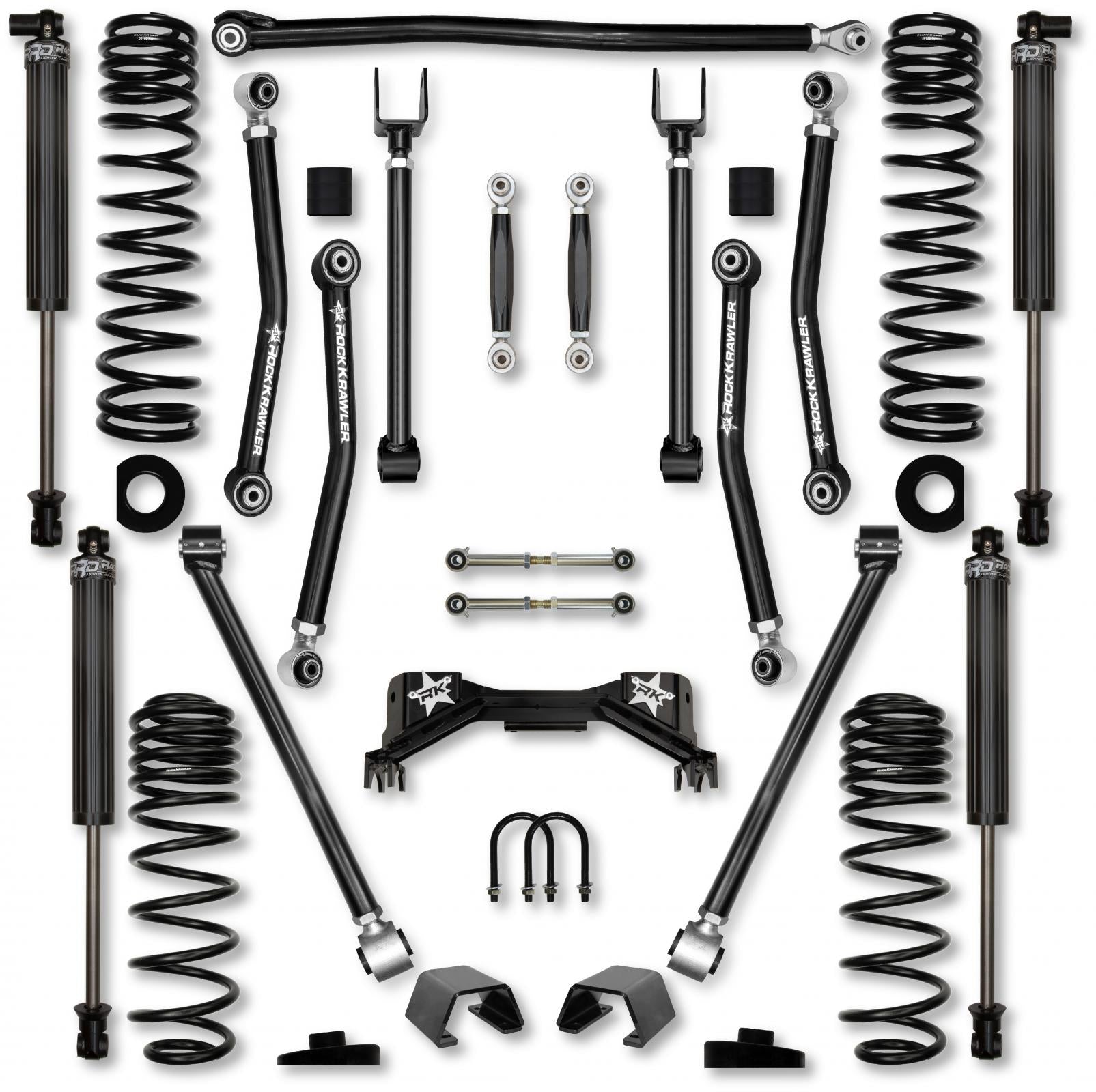 3.0 Inch Adventure X Pro No Limits Mid-Arm System for Jeep Gladiator JT Gas Models With IFP Shocks Rock Krawler