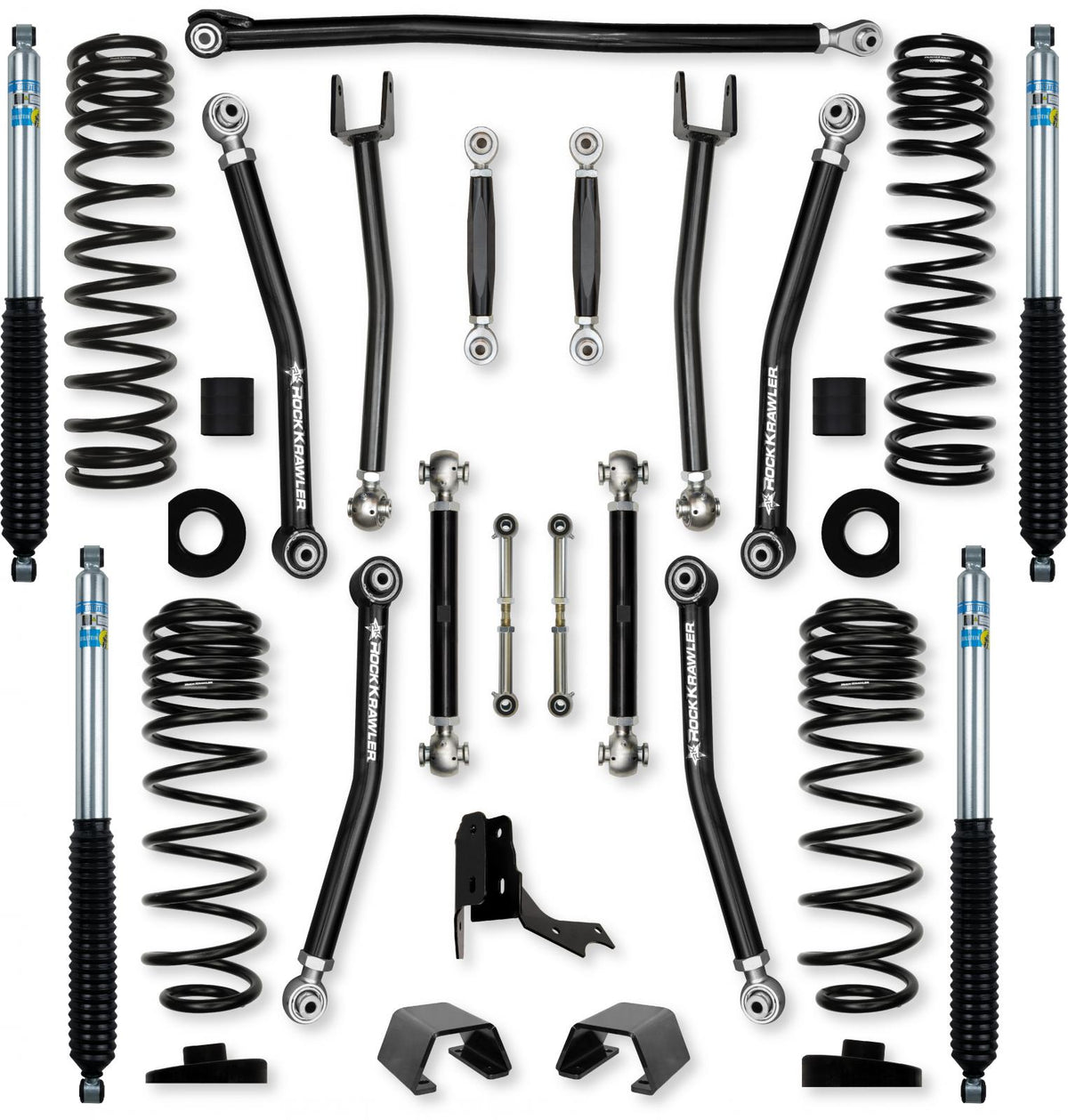 3.0 Inch X-Factor No Limits Mid-Arm System for Jeep Gladiator JT Rubicon Diesel Models With Bilstein Shocks Rock Krawler