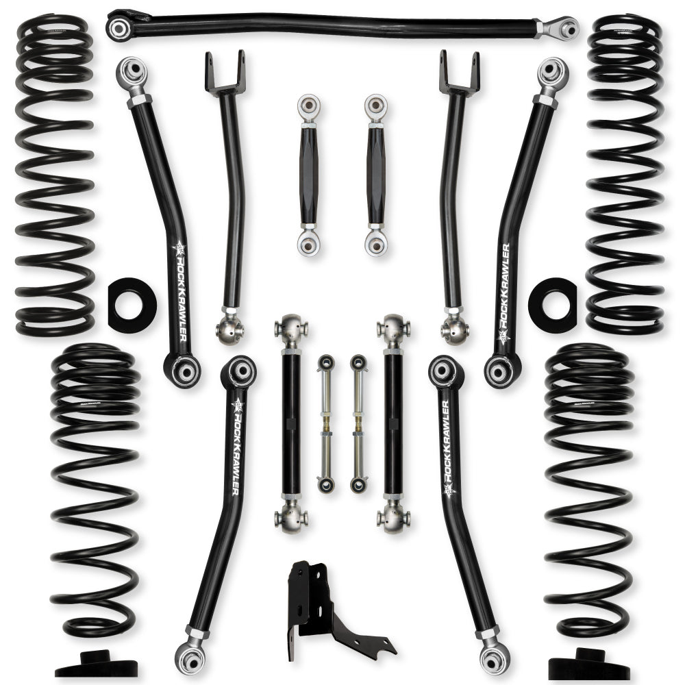 3.0 Inch X-Factor No Limits Mid-Arm Suspension System for Jeep Gladiator JT Rubicon Gas Models With No Shocks Rock Krawler