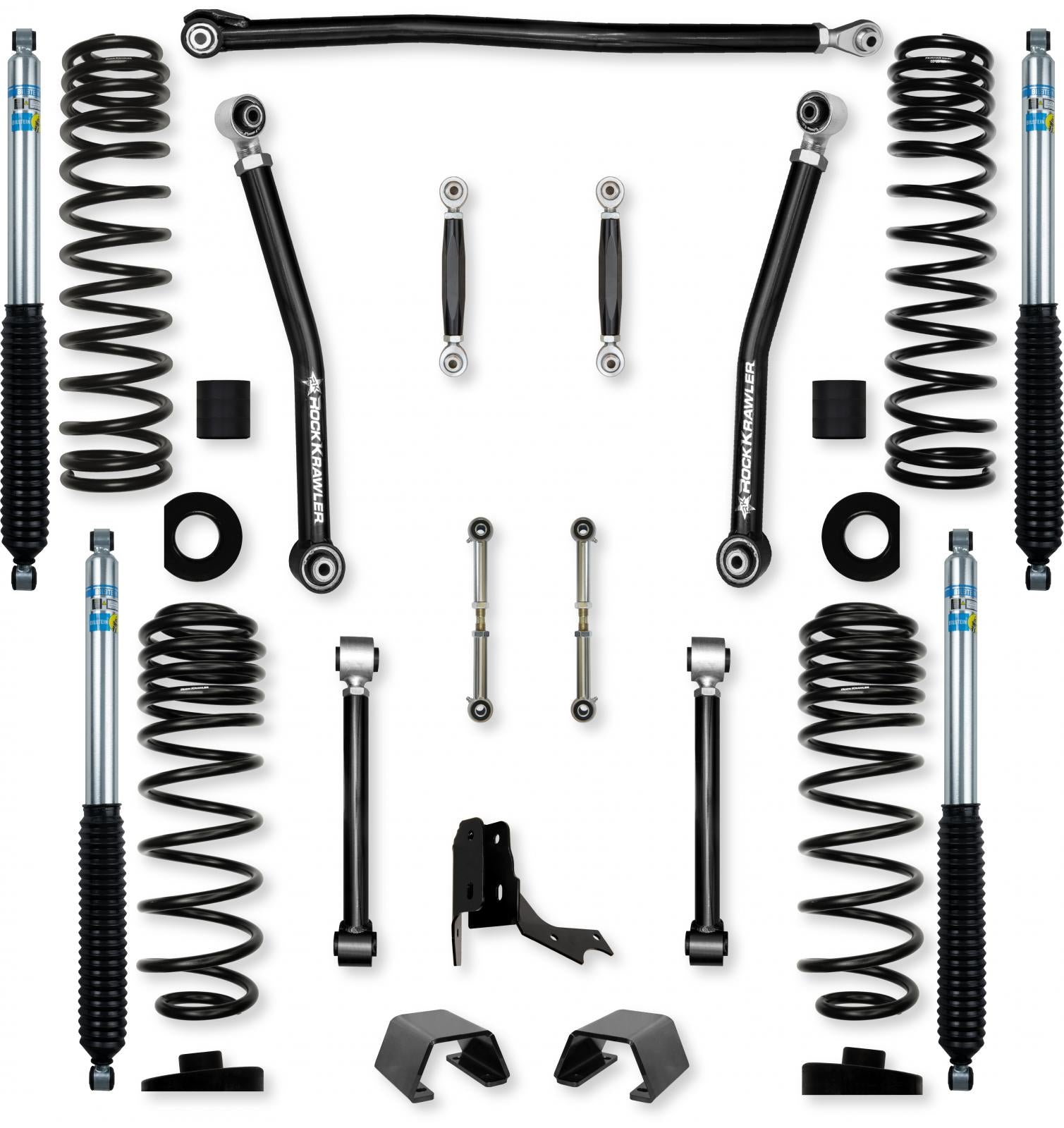 3.0 Inch Overland No Limits Mid-Arm Suspension System for Jeep Gladiator JT Gas Models With Bilstein Shocks Rock Krawler