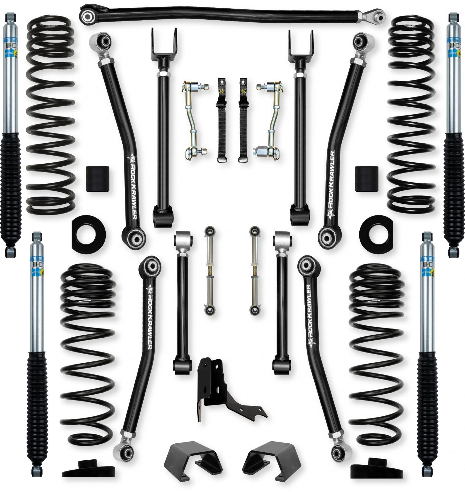 3.0 Inch Overland X Mid-Arm Suspension System for Jeep Gladiator JT Gas Models With Bilstein Shocks Rock Krawler