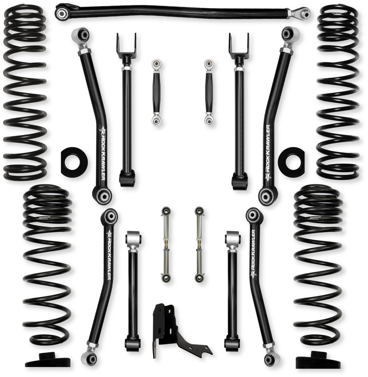 3.0 Inch Overland X No Limits Mid-Arm Suspension System for Jeep Gladiator JT Diesel Models With No Shocks Rock Krawler