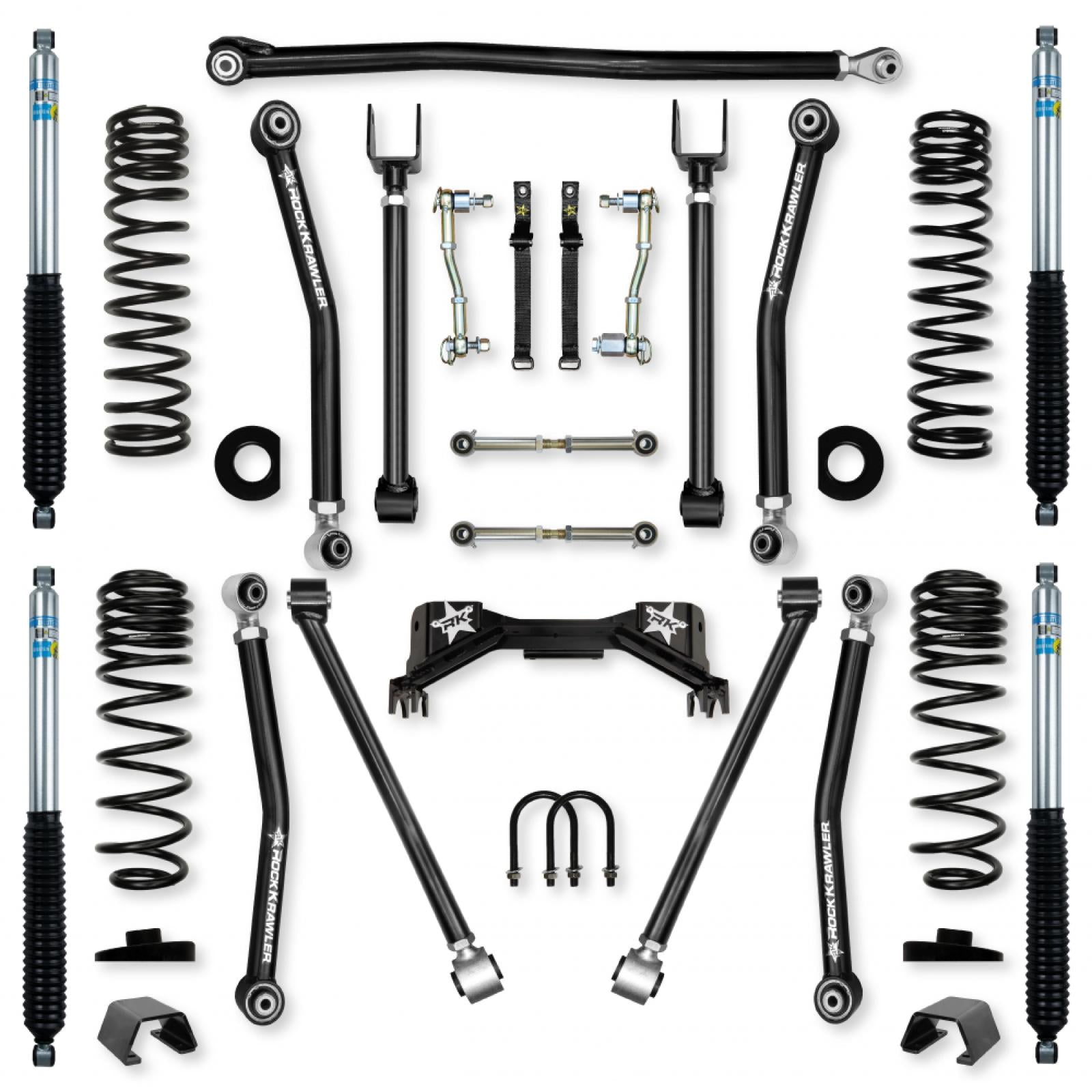 3.0 Inch Overland X Pro Mid-Arm Suspension System for Jeep Gladiator JT Gas Models With Bilstein Shocks Rock Krawler
