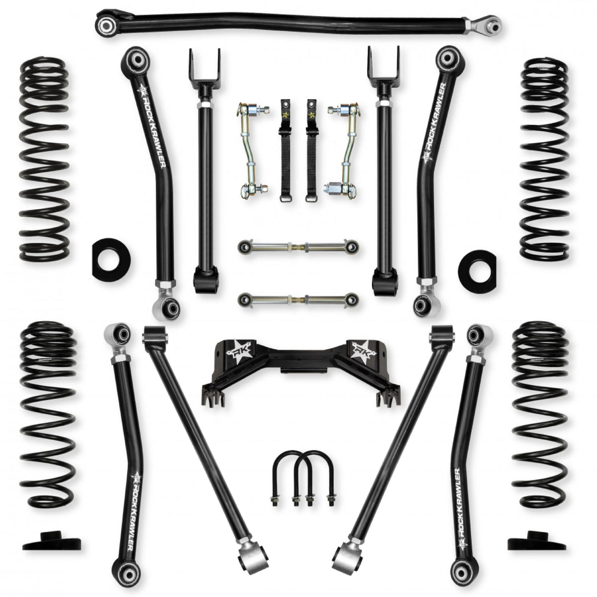 3.0 Inch Overland X Pro Mid-Arm Suspension System for Jeep Gladiator JT Gas Models With No Shocks Rock Krawler