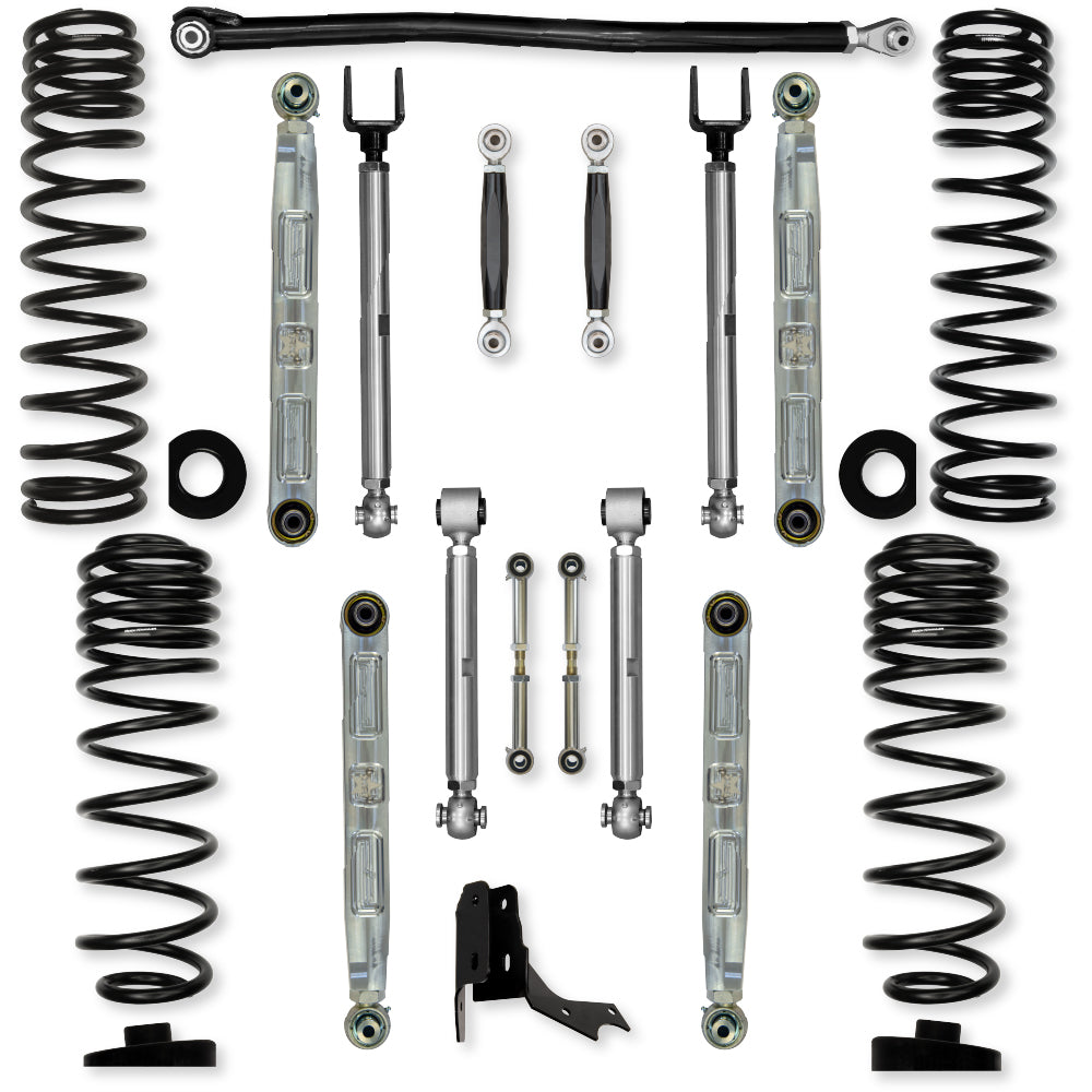 3.0 Inch X-Factor Pro Elite No Limits Mid-Arm Suspension System for Jeep Gladiator JT Rubicon Diesel Models With No Shocks Rock Krawler