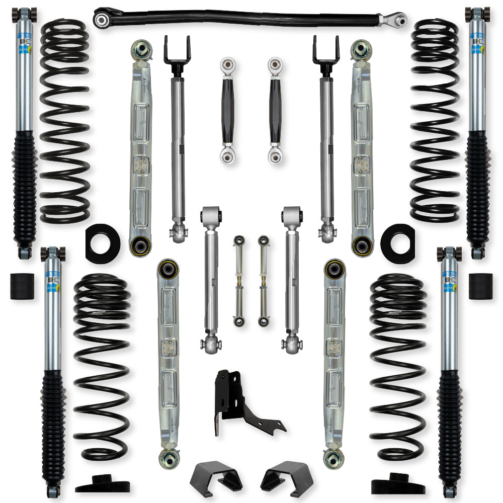 3.0 Inch X-Factor Pro Elite No Limits Mid-Arm Suspension System for Jeep Gladiator JT Rubicon Diesel Models With Bilstein Shocks Rock Krawler